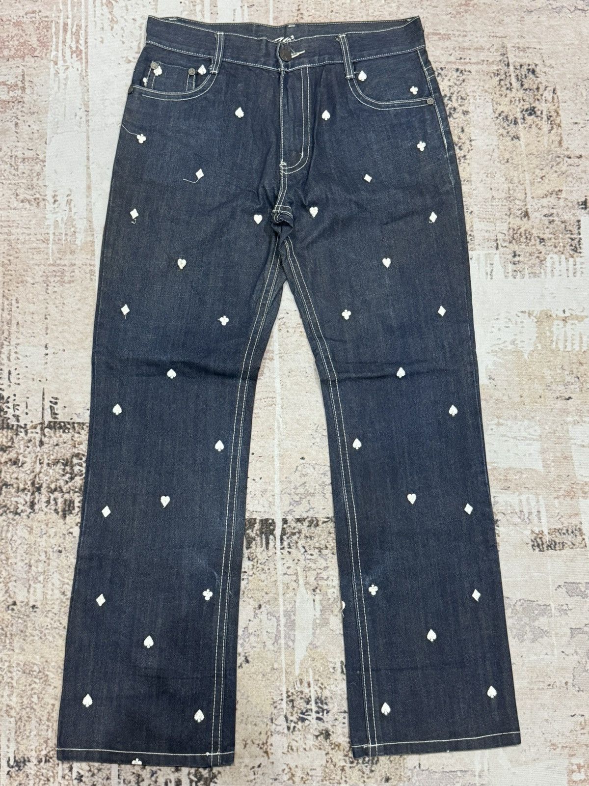 If Six Was Nine JOISM - full mini envroieded jeans Size US 35 - 1 Thumbnail