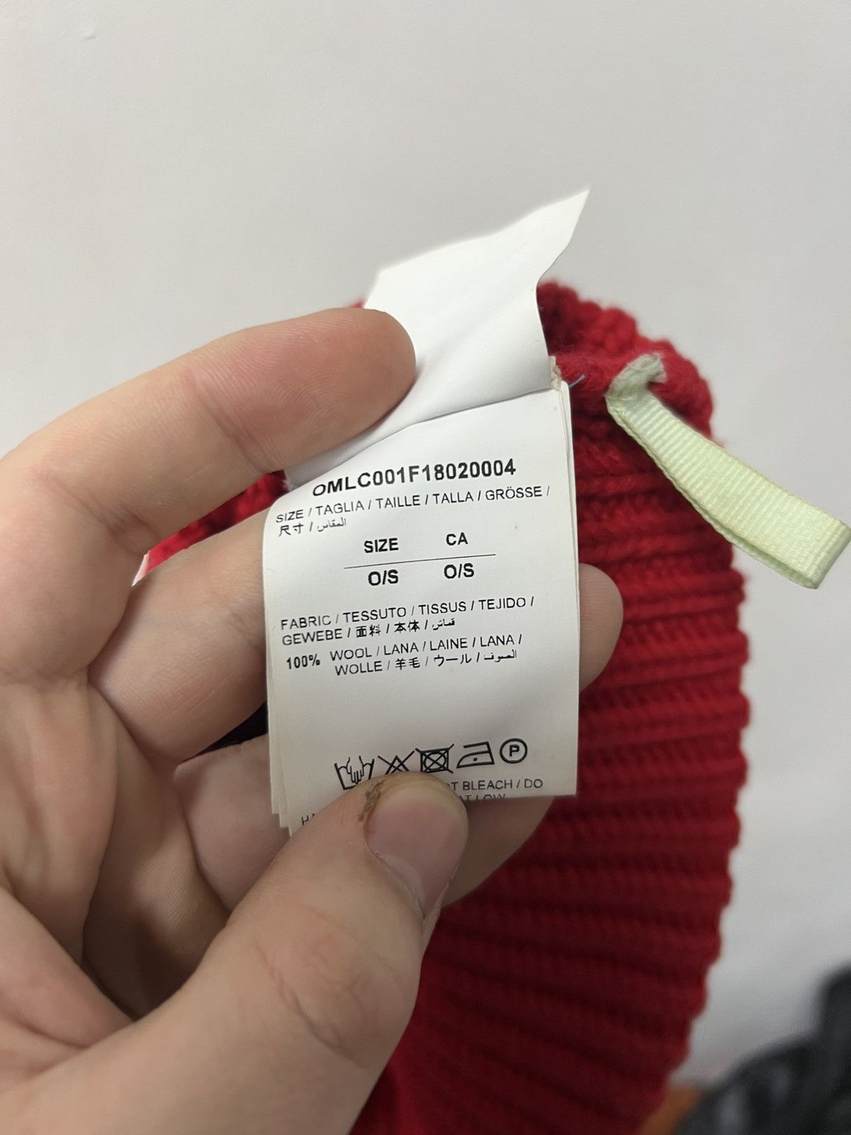 Off-White Off-White Beanie/Toque Hat Red Size ONE SIZE - 6 Thumbnail