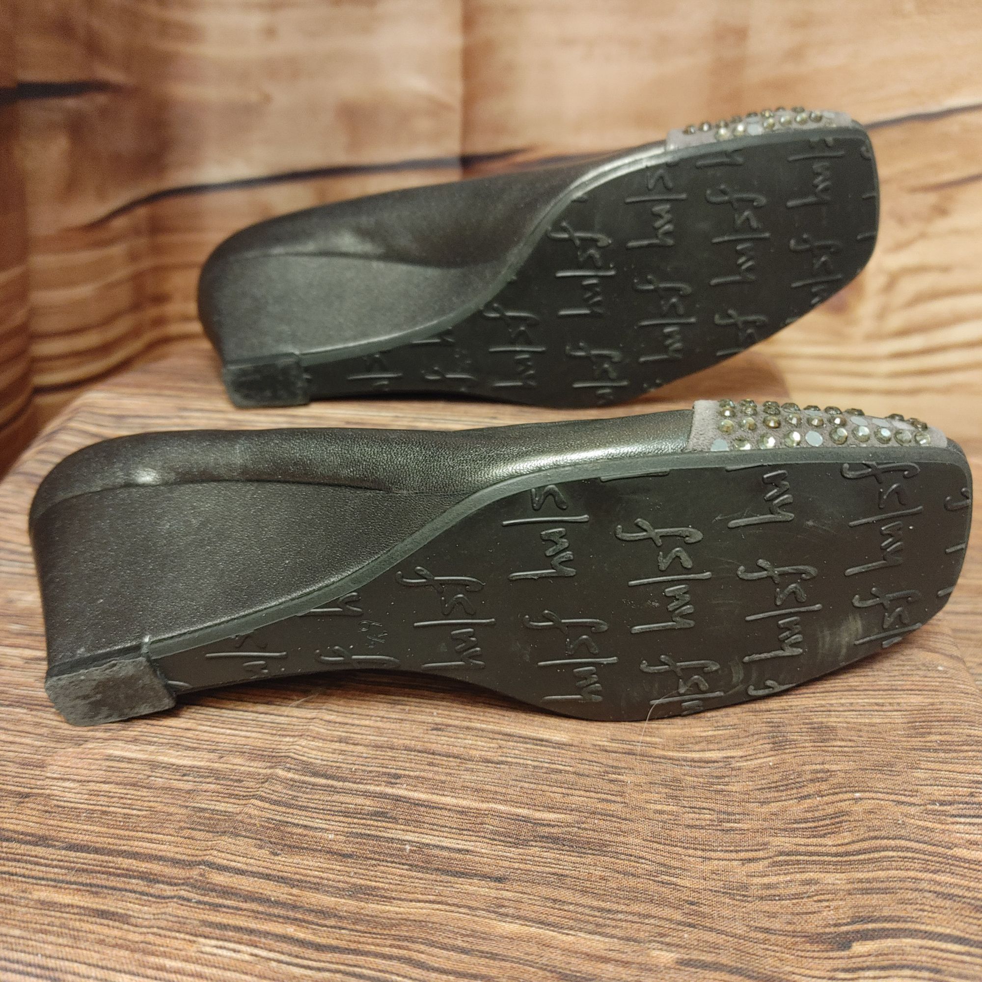 Other Hulst Women's Black Faux Leather Wedge Heel Shoes 6.5 Size US 6.5 / IT 36.5 - 7 Thumbnail