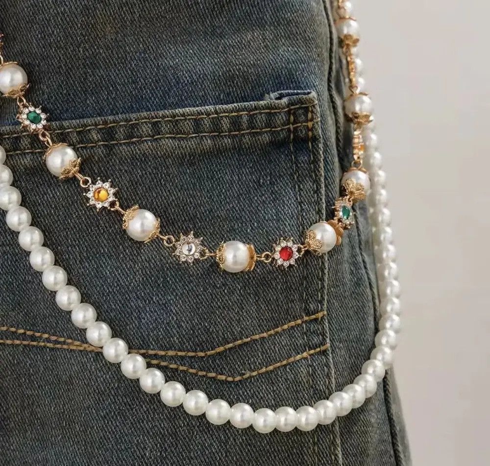 Other Exquisite Imitation Pearl Keychain Wallet Belt Chain Size ONE SIZE - 3 Thumbnail