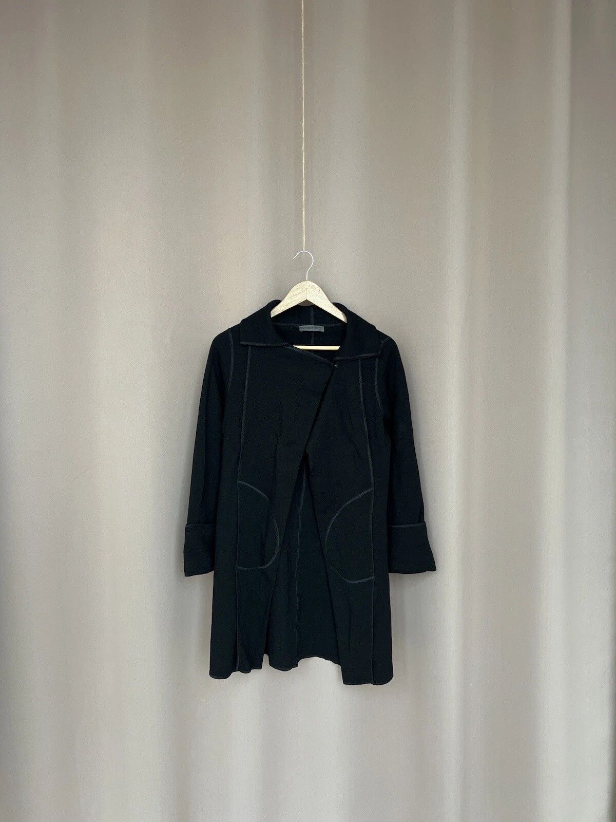 Annette Gortz Annette Gortz Black Mantle Open Cardigan Womens M/L Size M / US 6-8 / IT 42-44 - 1 Thumbnail