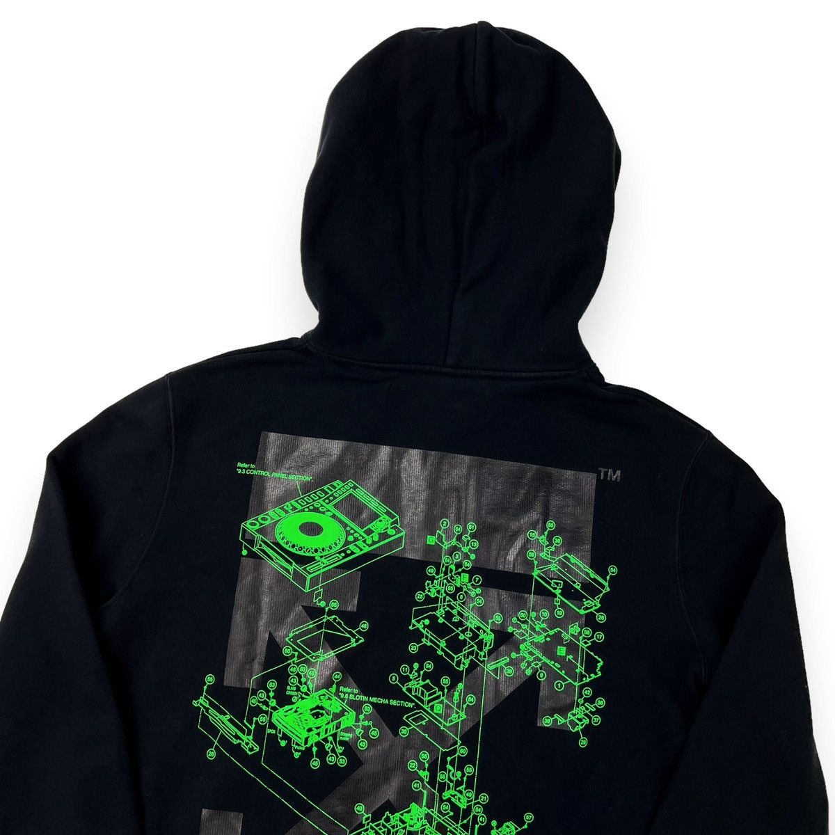 image of Off White Off-White Sound Engineer Black Hoodie, Men's (Size XS)