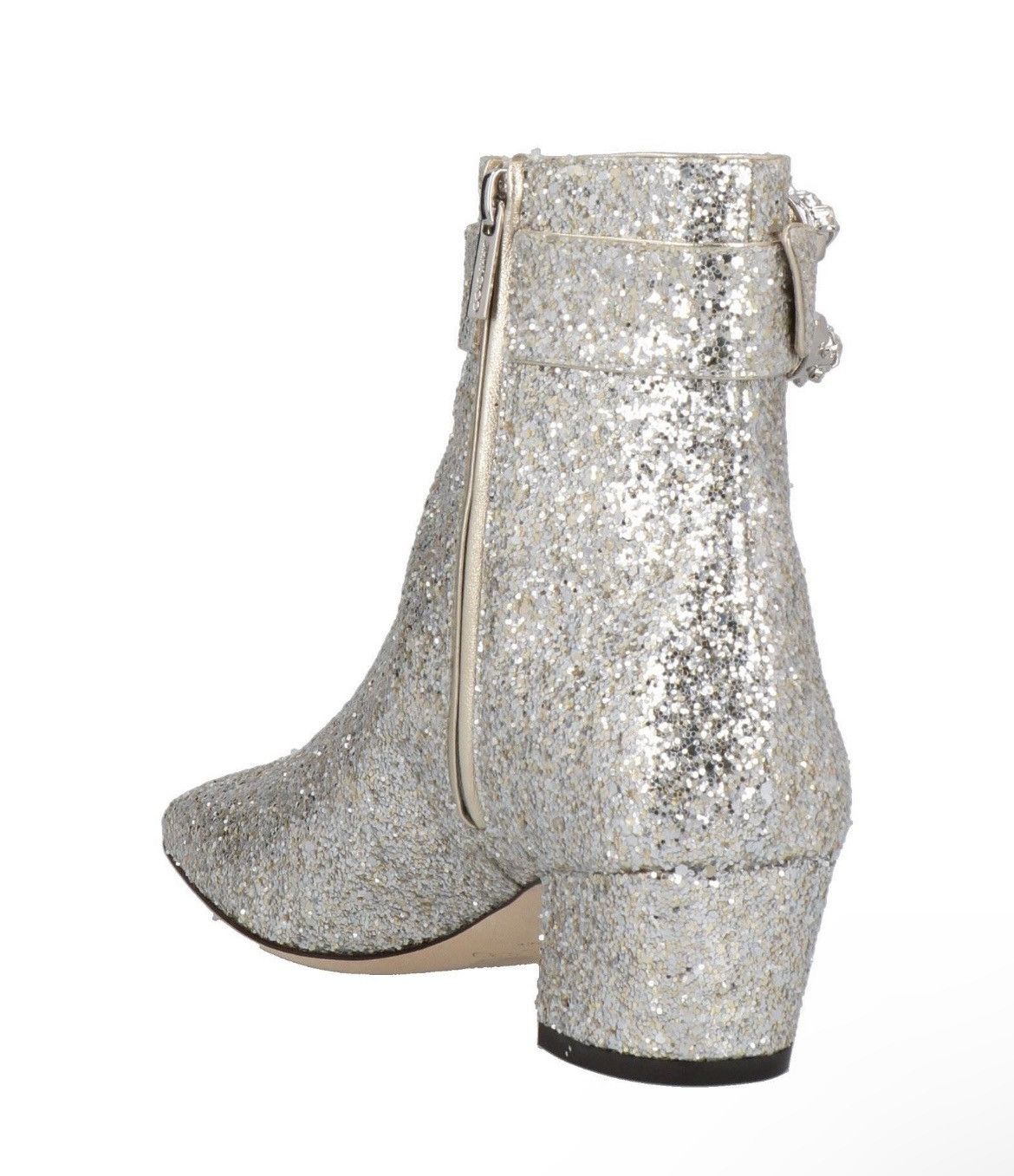 Jimmy Choo JIMMY CHOO Dazzling Coarse Glitter Fabric Crystal Myan Boots Size US 8 / IT 38 - 3 Thumbnail
