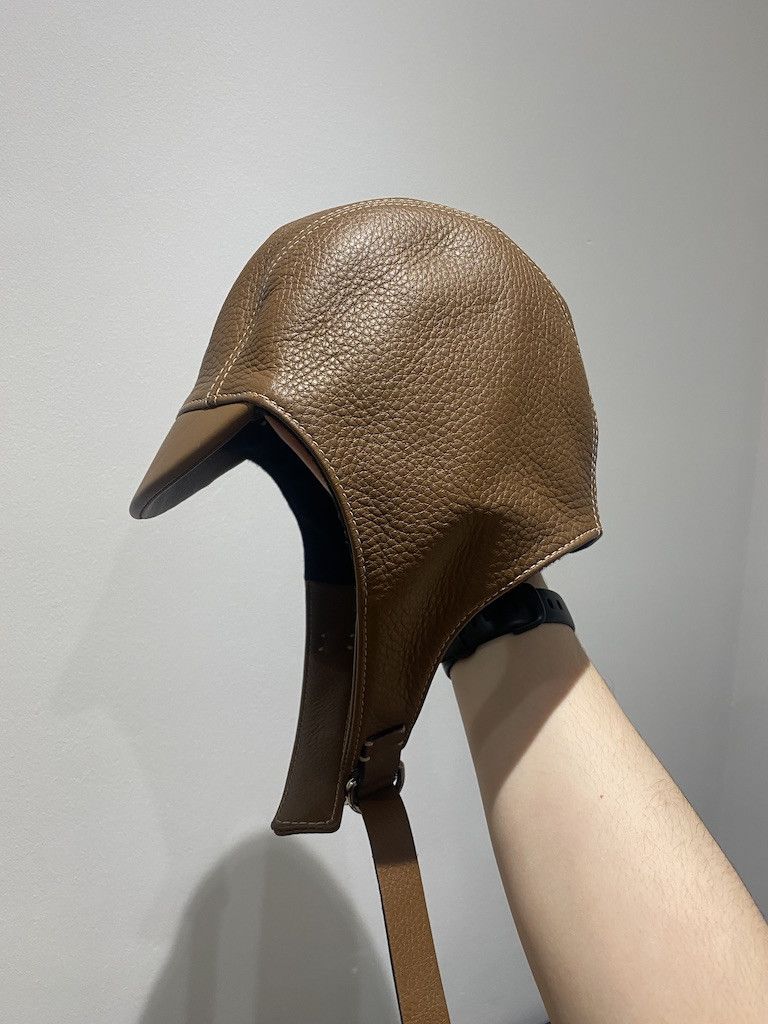 Burberry Burberry Tan Leather Pilot Hat Size ONE SIZE - 1 Thumbnail