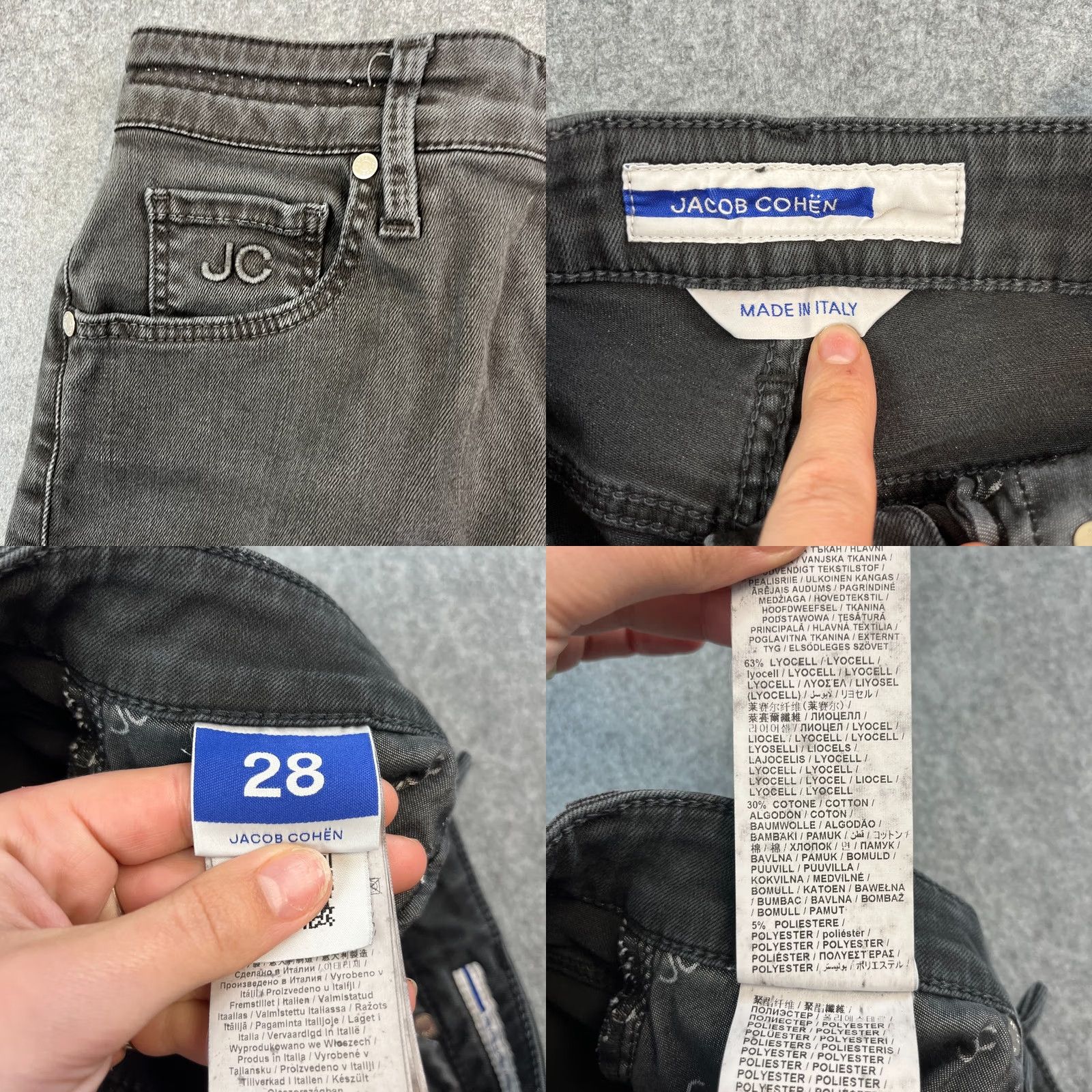 Jacob Cohen Jacob Cohen Womens Jeans Slim Skinny 28 30 UK 8 Grey Stretch Italian Designer Denim Jeans Slim Womens 8 Gray Fashion Vintage N/A Size 30" / US 8 / IT 44 - 8 Thumbnail
