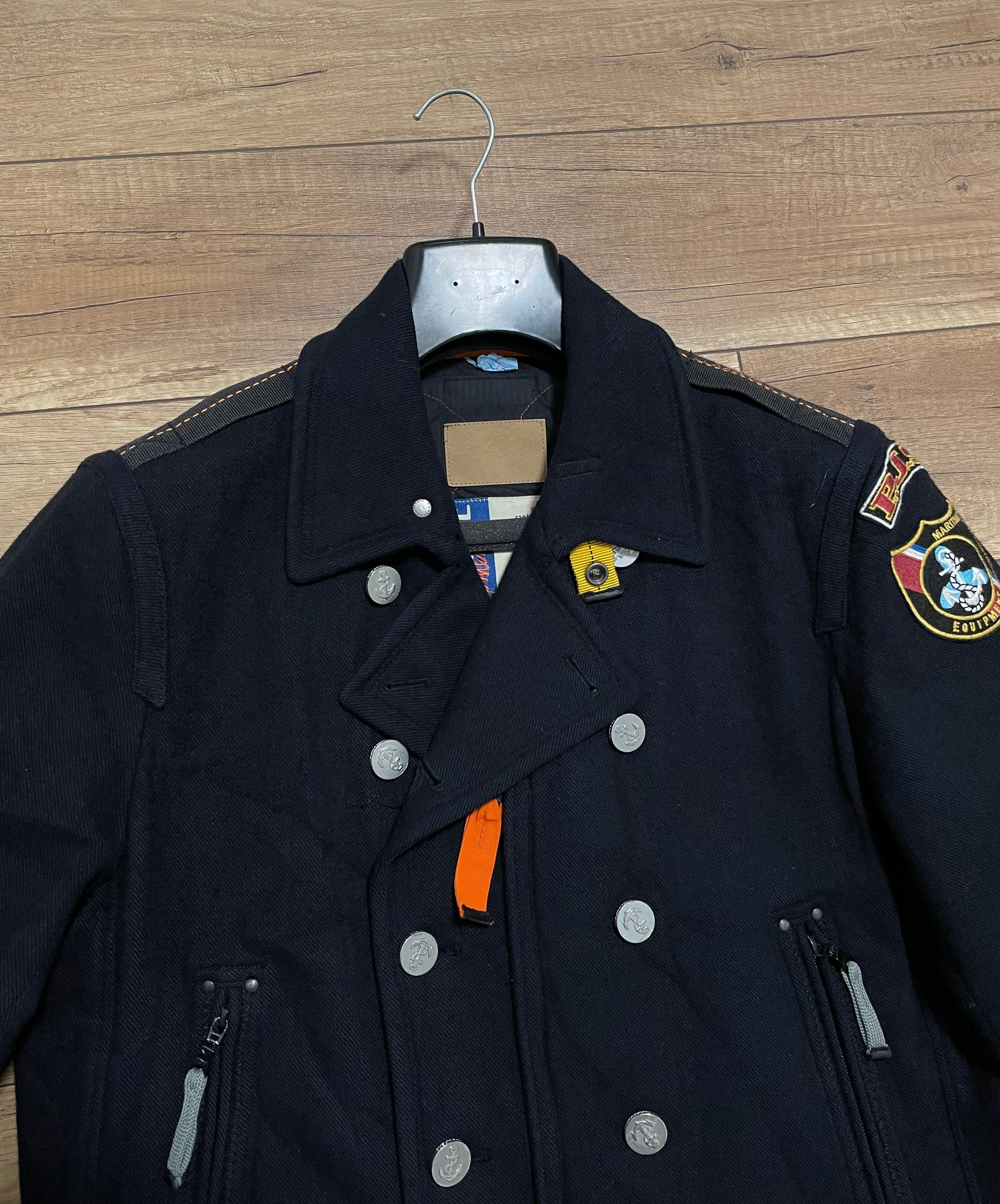 Parajumpers Parajumpers Navy Multipocket Royal Wool Peacoat Jacket Size US L / EU 52-54 / 3 - 11 Thumbnail