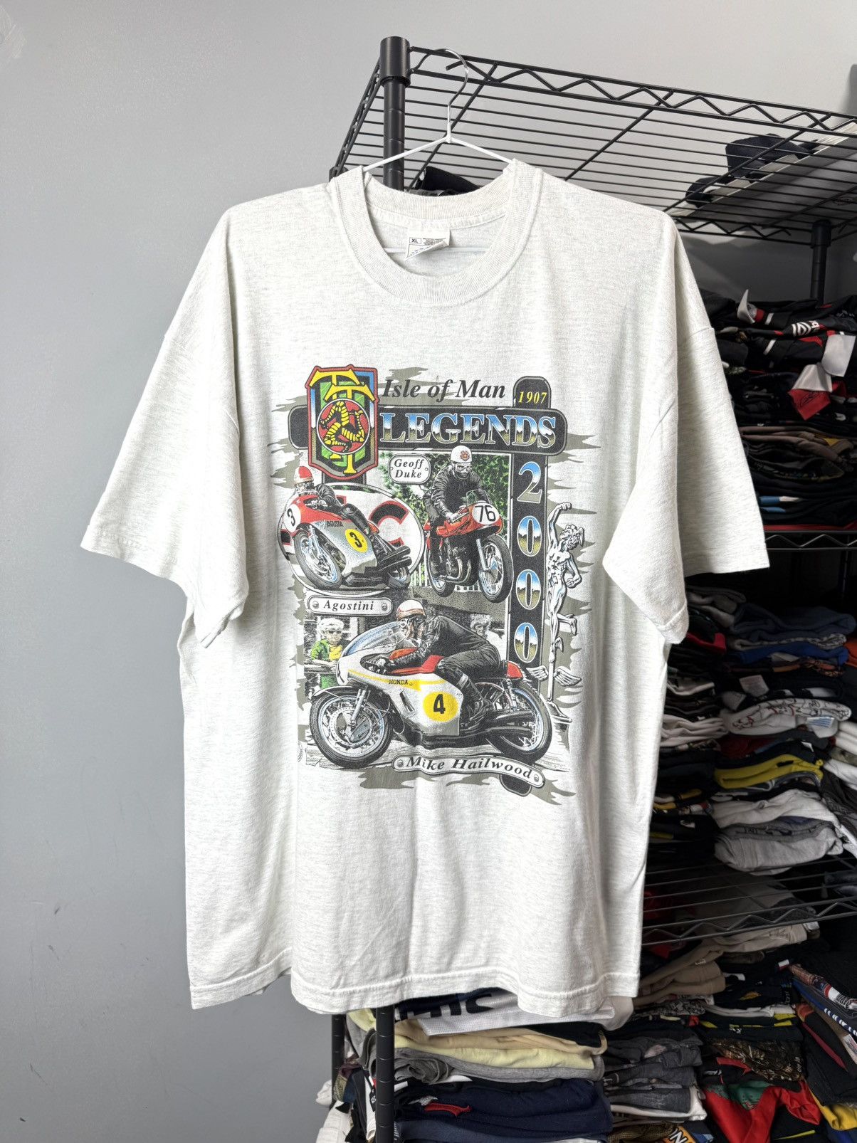 Vintage Rare Vintage 2000 Isle Of Man Racing T Shirt Rally Nascar Size US XL / EU 56 / 4 - 1 Thumbnail