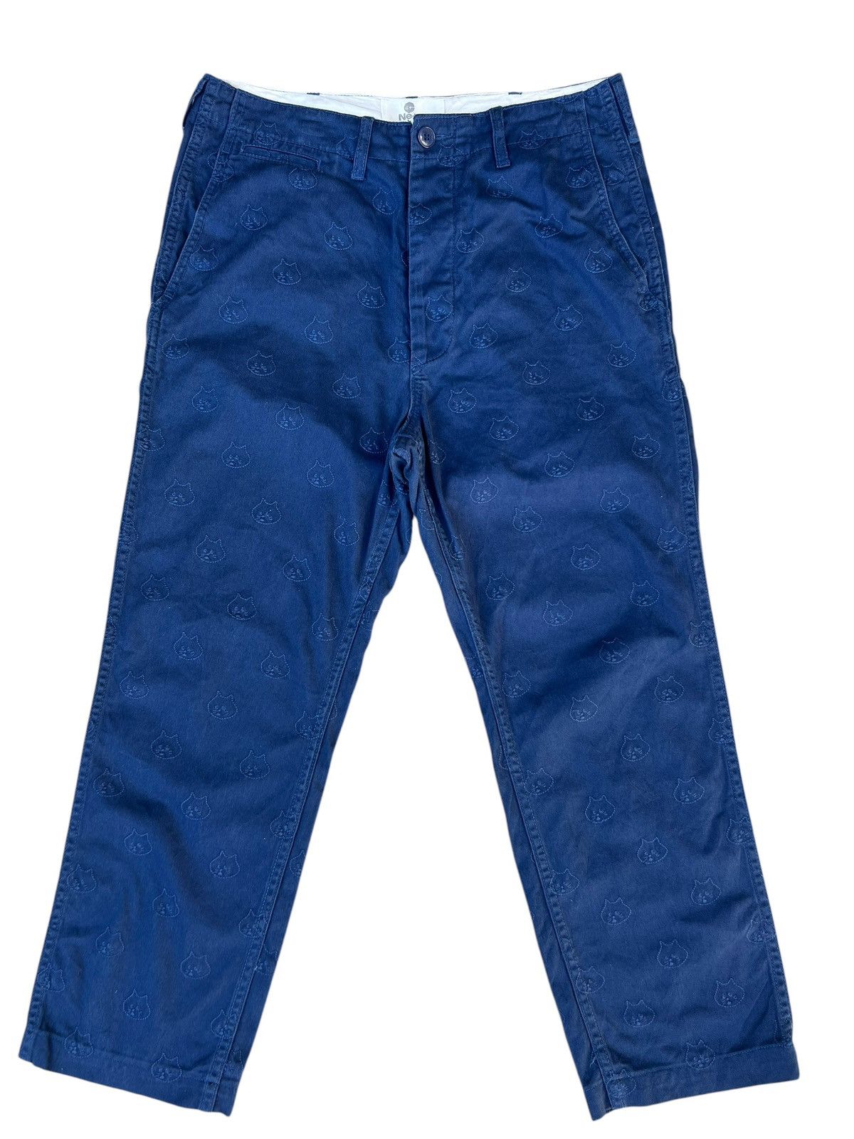 Issey Miyake Issey Miyake, Ne-net All Over Embroidery Cat Head Crop Pant Size US 30 / EU 46 - 1 Thumbnail