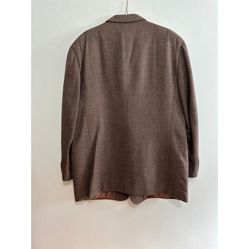 Donna Karan Donna Karan brown tweed cashmere two button blazer size 46R Size 46R - 3 Thumbnail