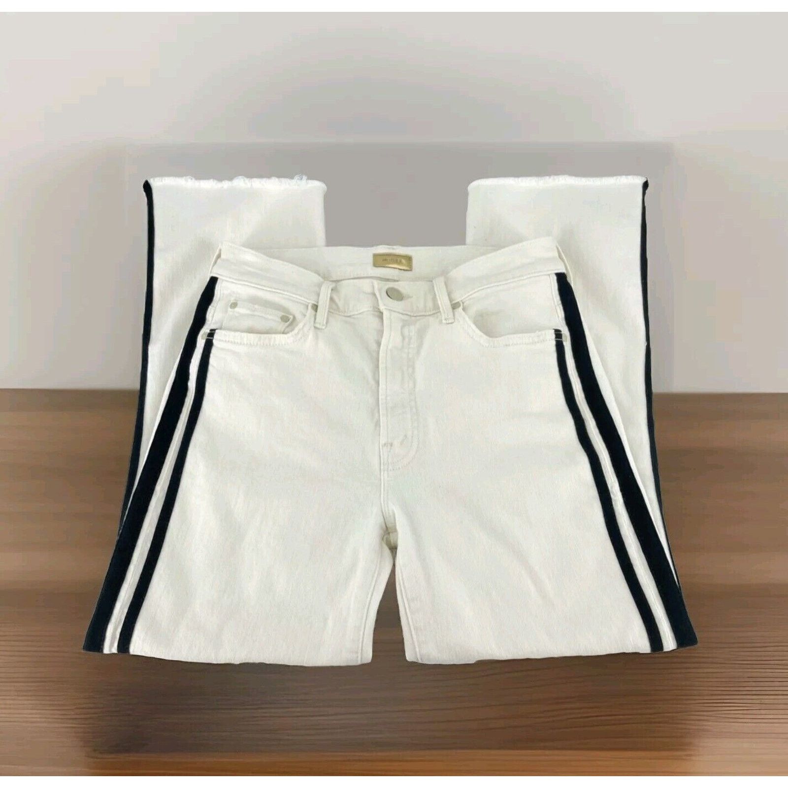 MOTHER Mother Jeans 26 Insider Crop Step Fray Whipping The Racer Size 26" / US 2 / IT 38 - 5 Thumbnail