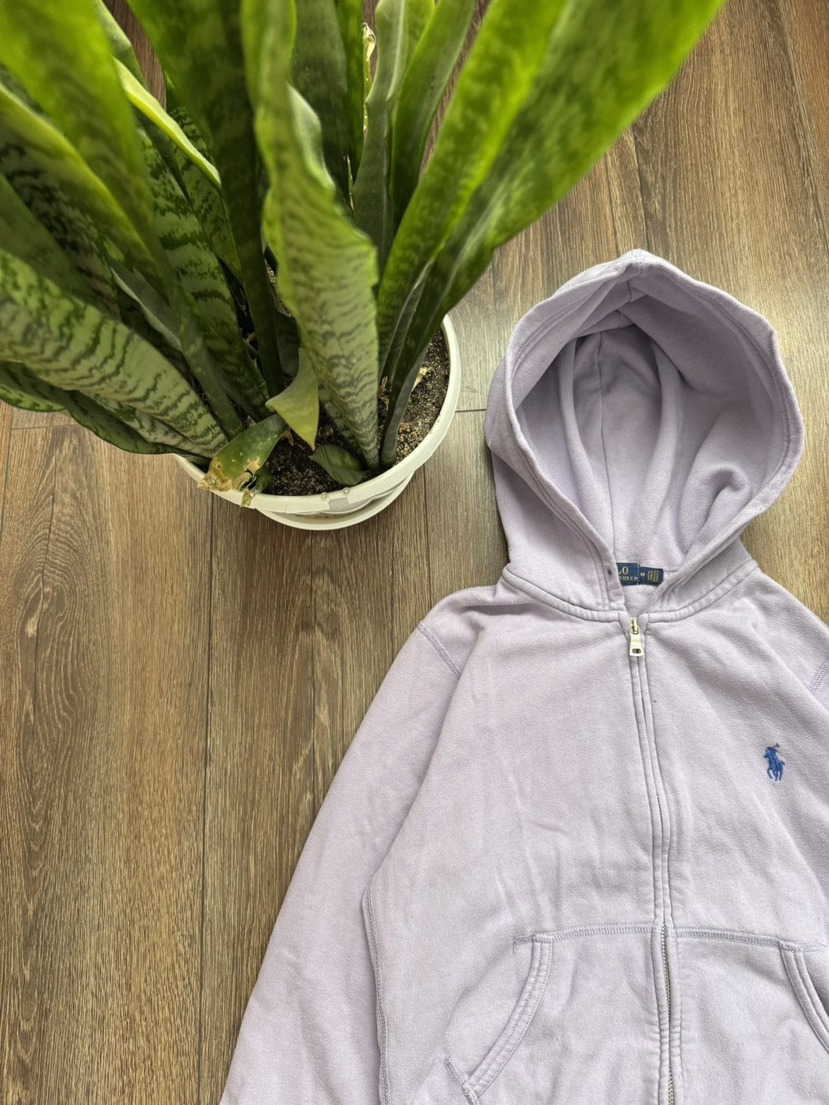 Polo Ralph Lauren Polo Ralph Lauren Women's M purple bassic zip hoodie Size M / US 6-8 / IT 42-44 - 2 Thumbnail