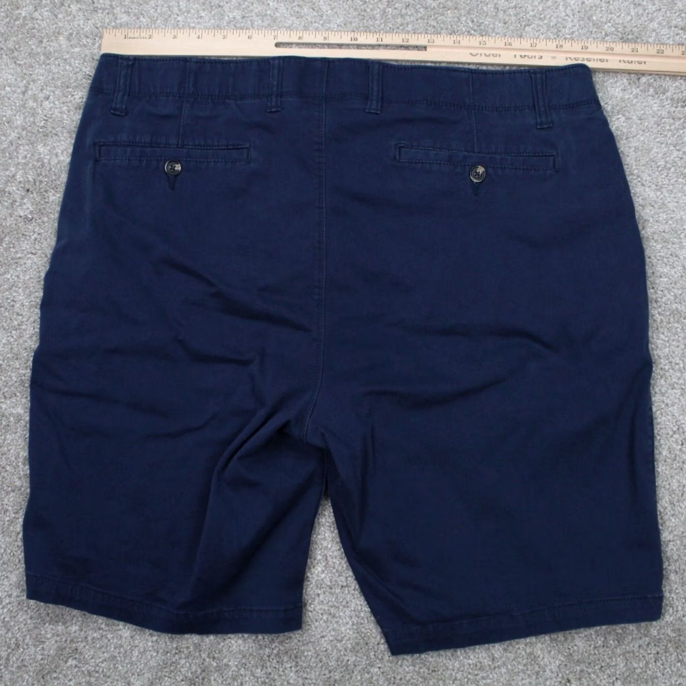 Nat Nast Nat Nast Chino Shorts Mens 40 Blue Flat Front Cotton Stretch Inseam 9" (9 in) Regular Fit? Size US 40 / EU 56 - 5 Thumbnail