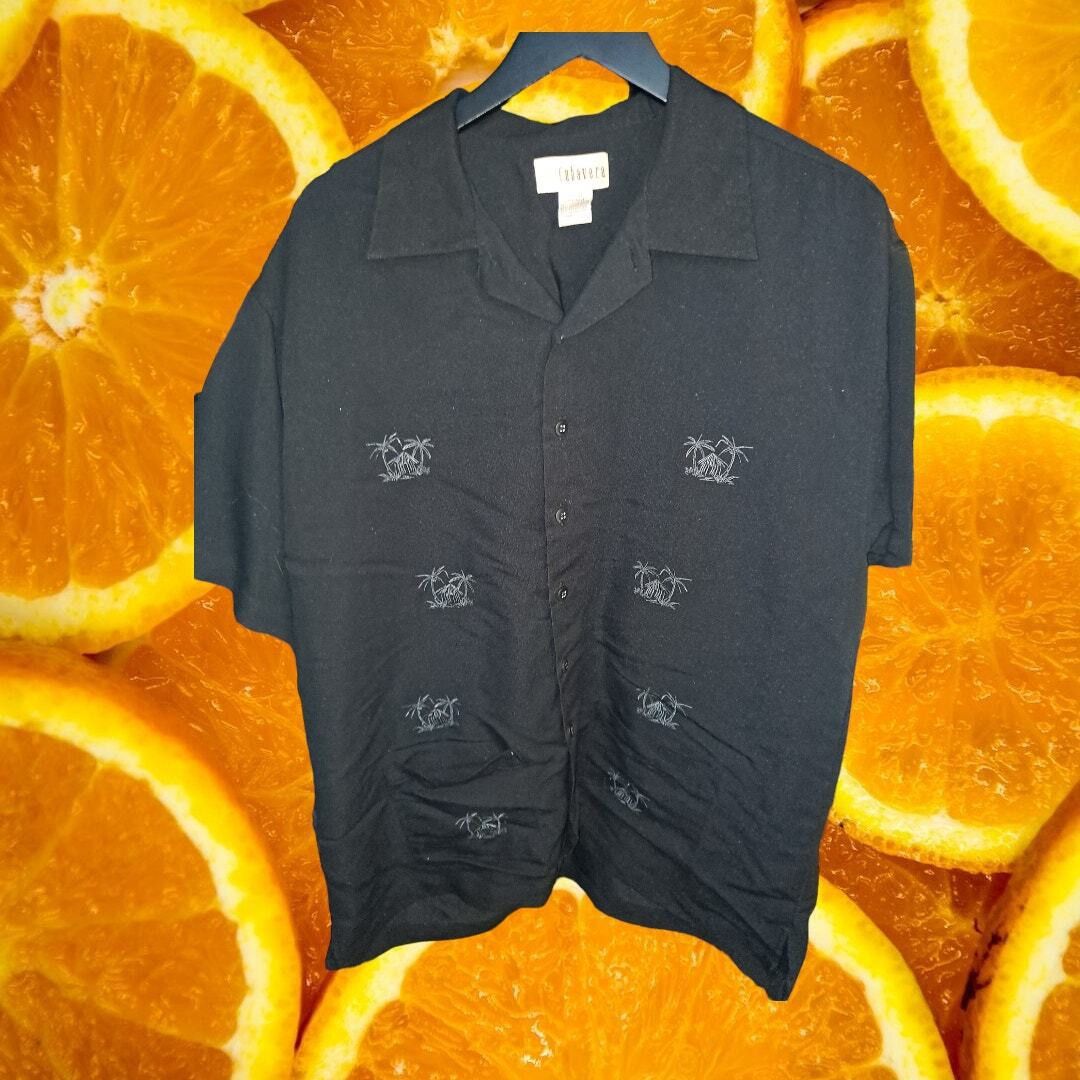 Cubavera Cubavera Black Button Up with Palm Tree Design Size Large Size US L / EU 52-54 / 3 - 2 Thumbnail