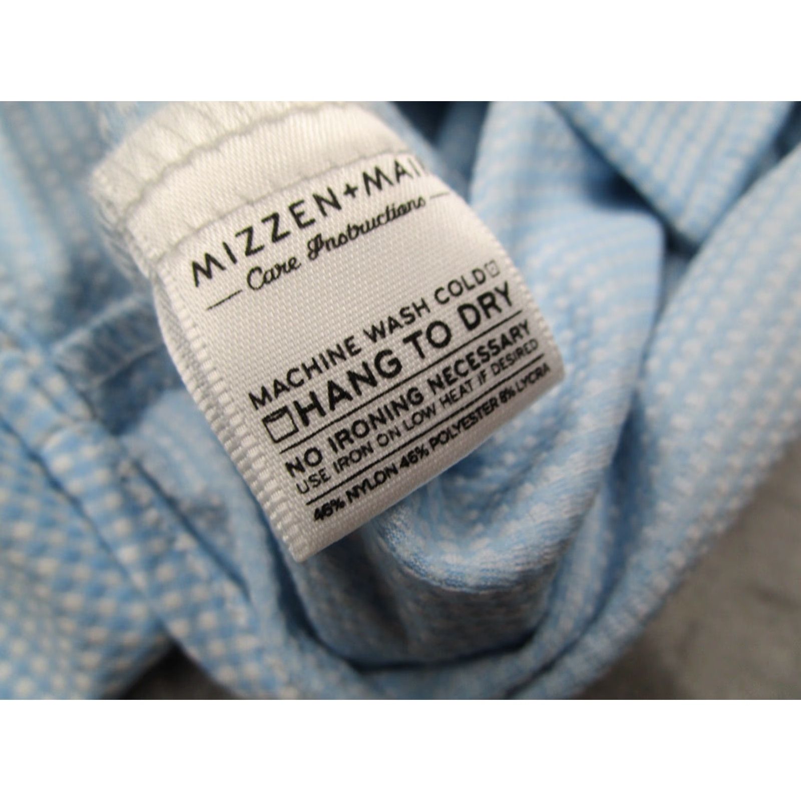Mizzen+Main Mizzen+Main Shirt Mens XL Trim Fit Spinnaker Blue Check Made in USA Size US XL / EU 56 / 4 - 4 Thumbnail