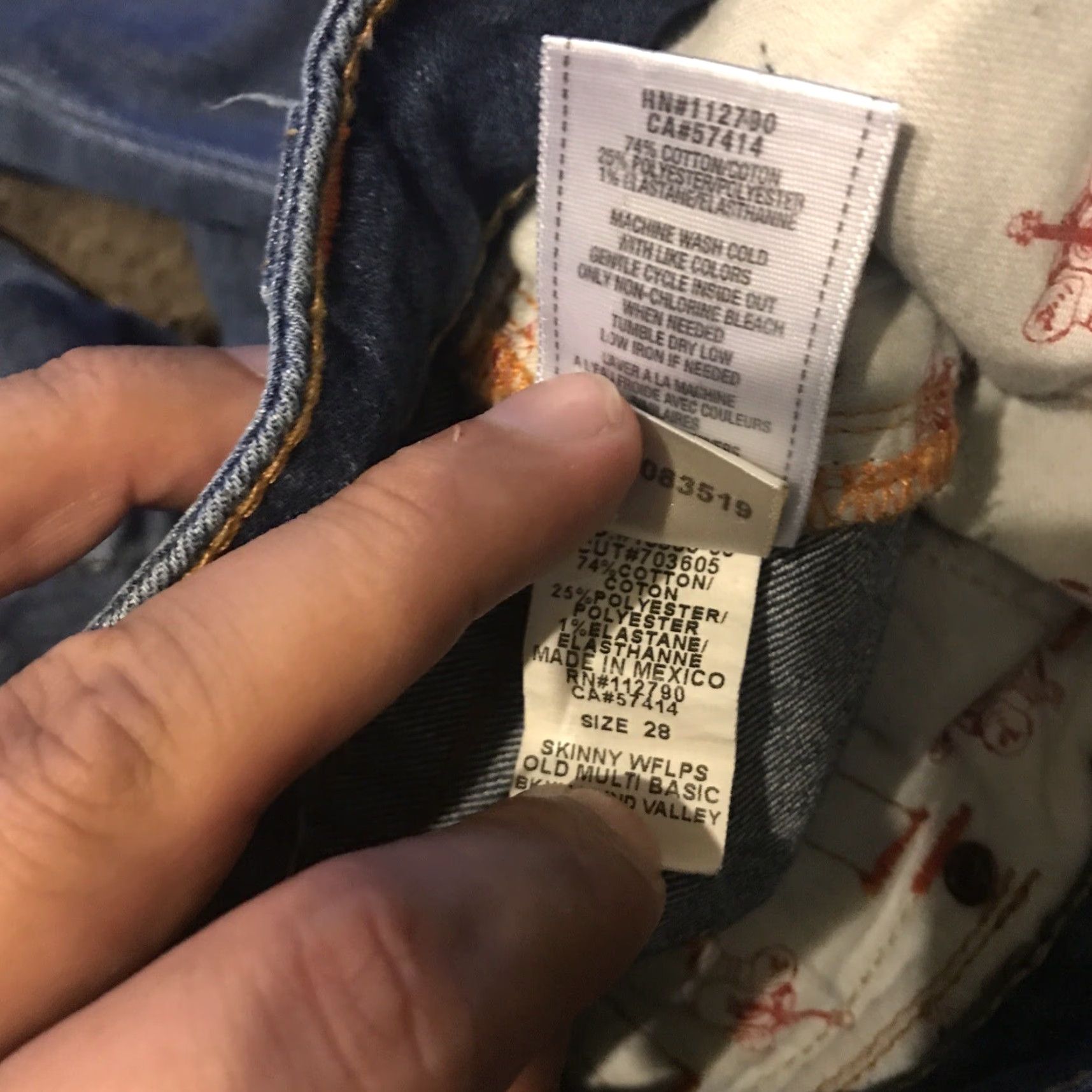 True Religion VINTAGE True Religion Skinny Old Multi Basic Blue Denim Jeans Womens 28 X 33 w/ Flaps Size 28" / US 6 / IT 42 - 8 Thumbnail