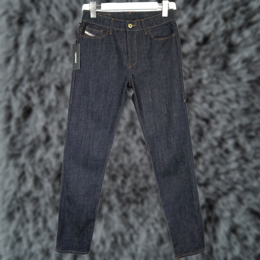 Diesel Diesel Jeans D-Roisin A Women's W27 Dark Blue Denim Stretch Zip Fly Pocket Slim Skinny Jeans Womens Side Pocket Diametrically Size 27" / US 4 / IT 40 - 1 Thumbnail