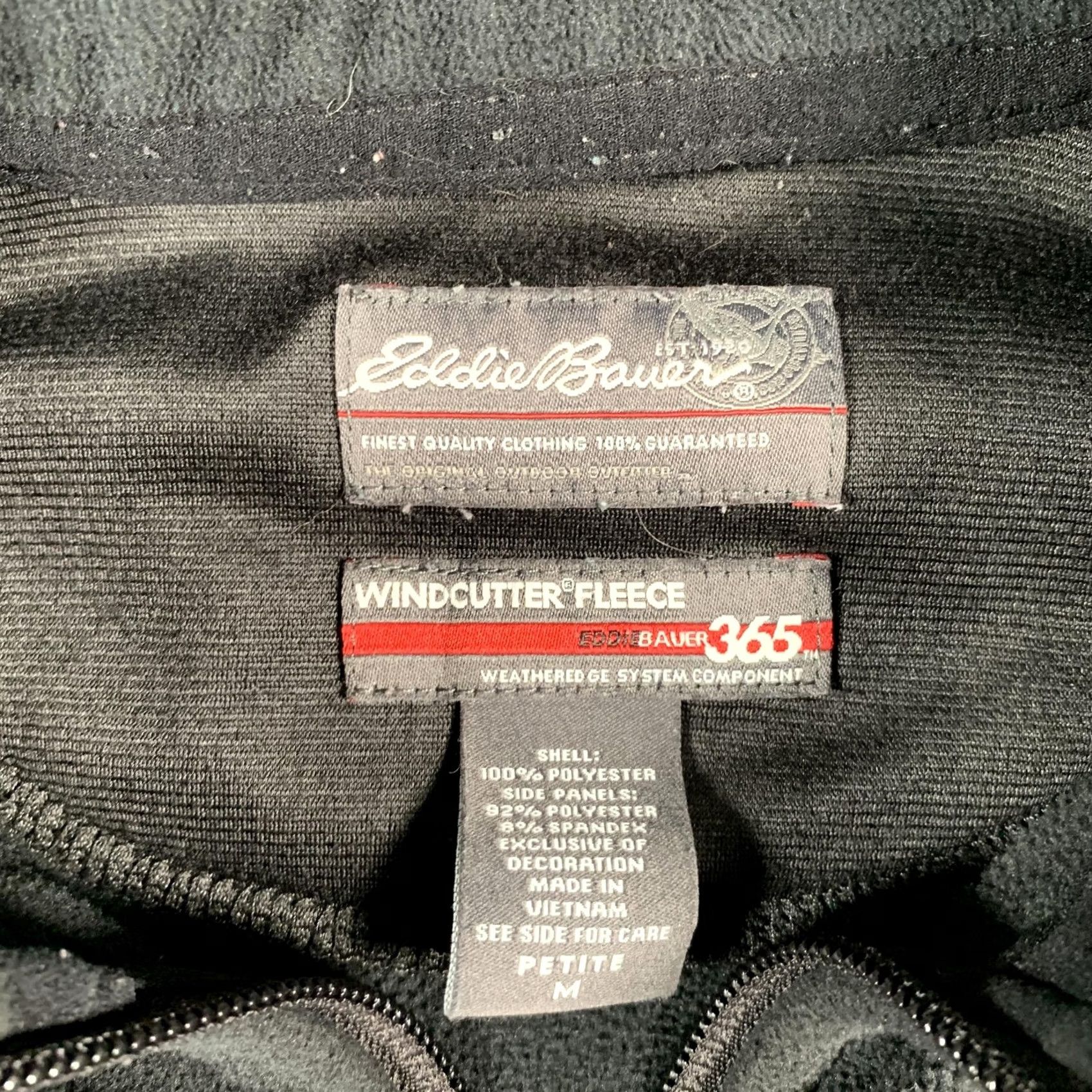 Eddie Bauer Eddie Bauer Vest Womens Medium Black Windcutter Fleece 365 Full Zip Polartec Size M / US 6-8 / IT 42-44 - 4 Thumbnail