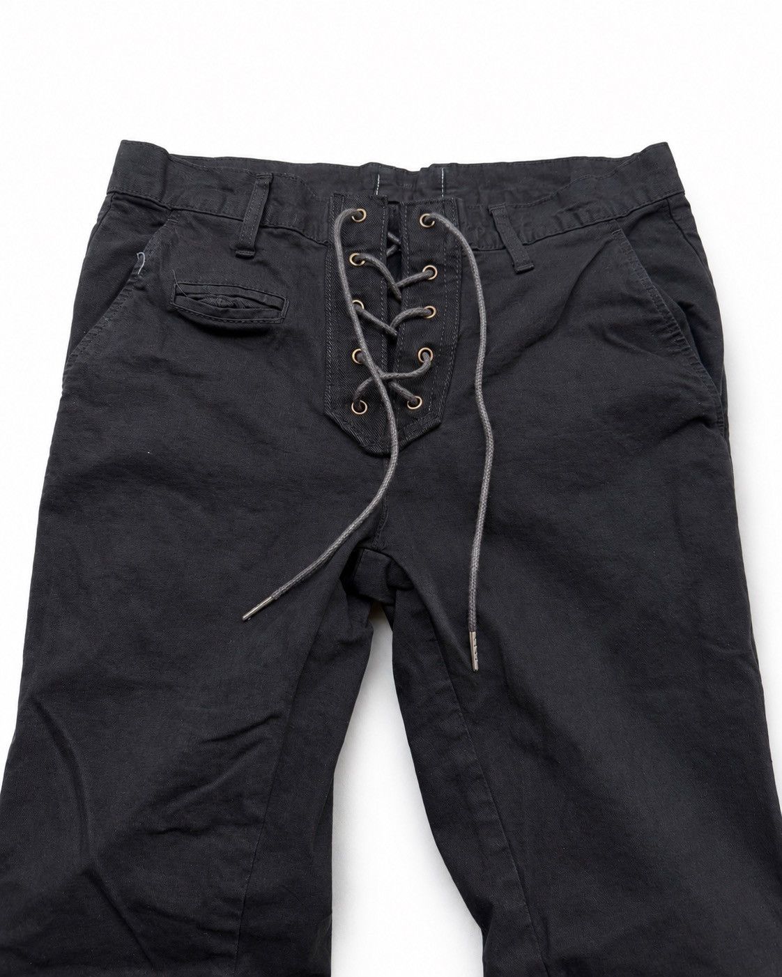 Japanese Brand Helmut lang Custom Lace up flare pants Size US 28 / EU 44 - 2 Thumbnail