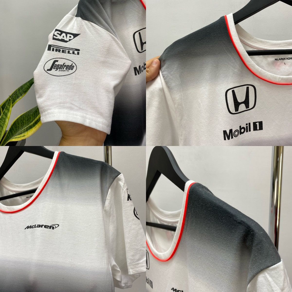 Formula 1 × Vintage F1 McLaren Honda Team #22 Button Formula One 1 Tee Size US L / EU 52-54 / 3 - 24 Thumbnail