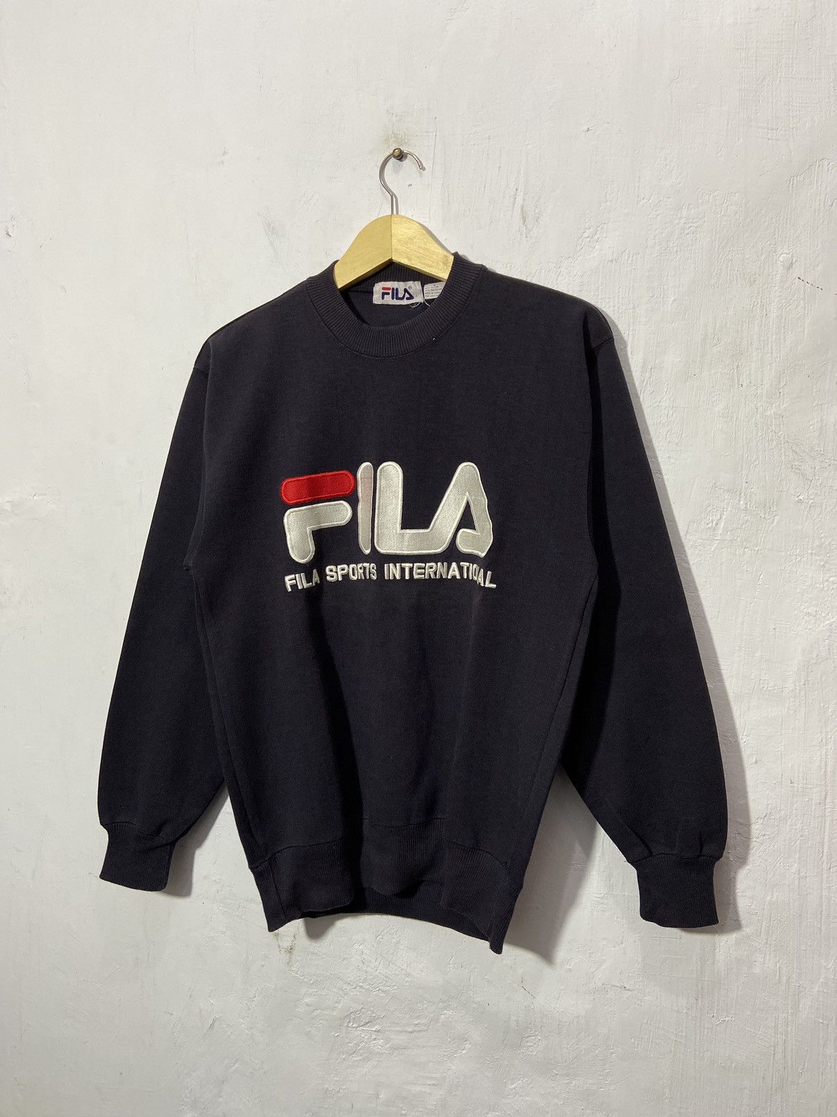 Vintage Fila Big Logo Embroidered Spellout Sweatshirt
