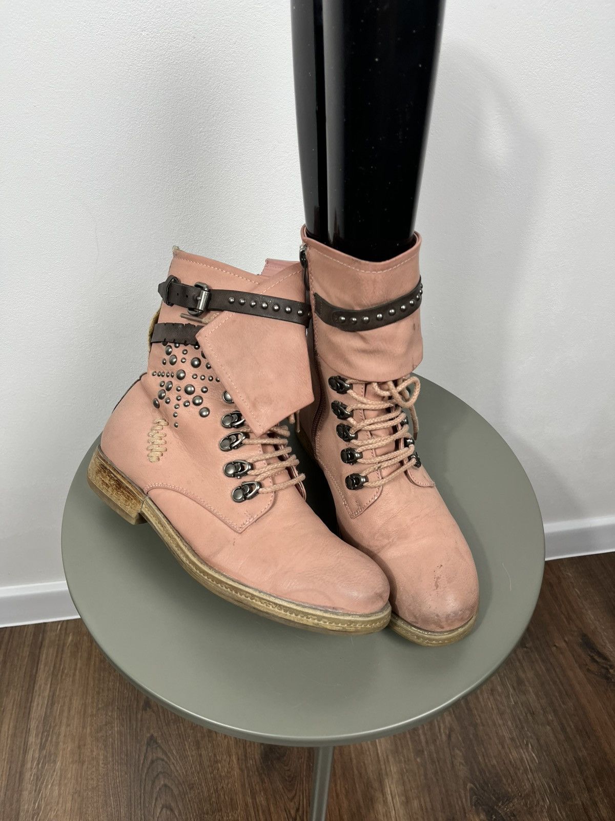 Other Pink Stud Buckle Ankle Boots Womens EU 39 Size US 8 / IT 38 - 1 Thumbnail