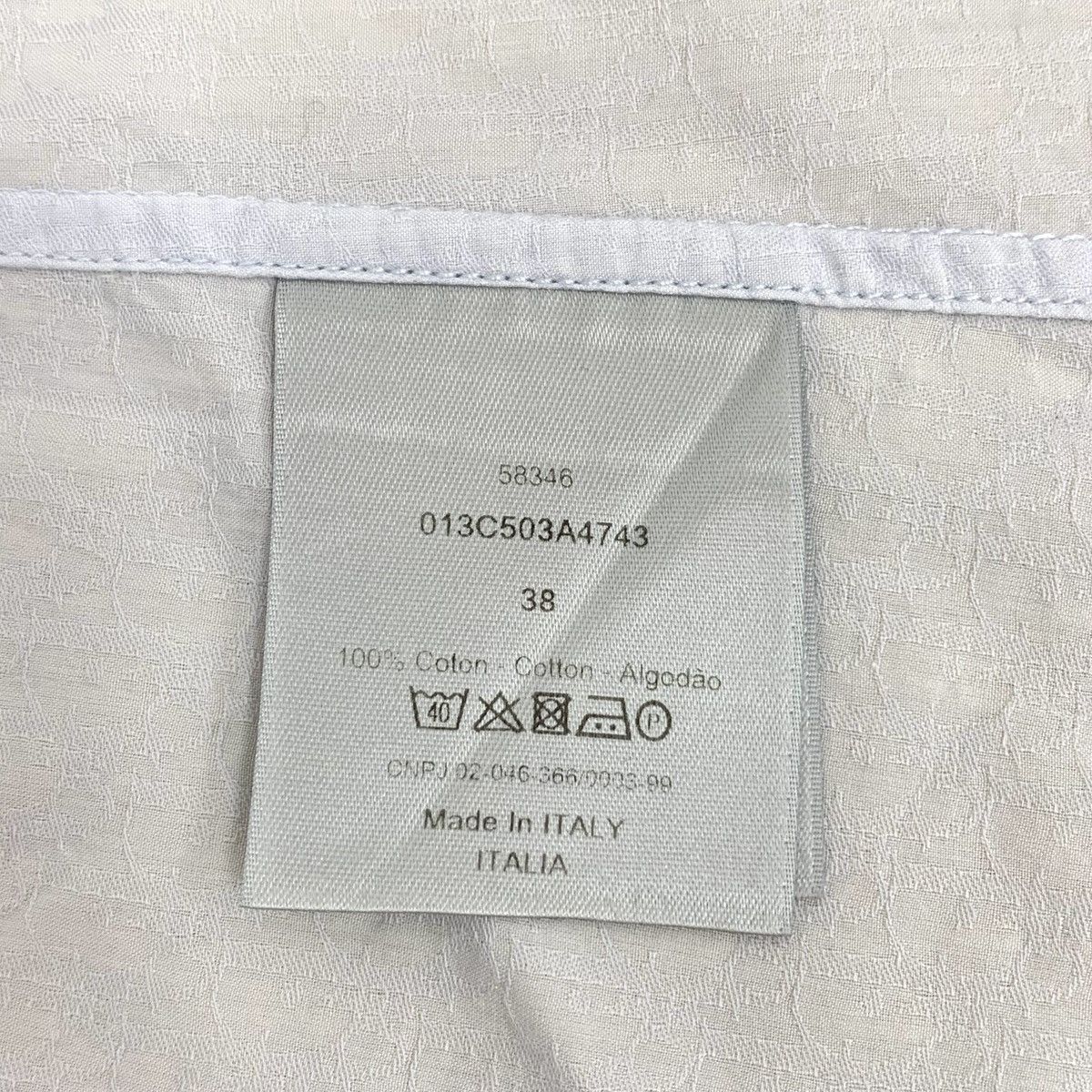 Dior Dior Light Blue All-over Logo Short Sleeve Shirt K26WX Size US M / EU 48-50 / 2 - 7 Thumbnail