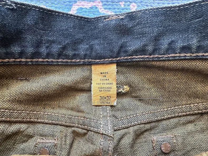 RRL Ralph Lauren RRL Ralph Lauren Yellow mud, washed, distressed jeans Size US 32 / EU 48 - 4 Thumbnail
