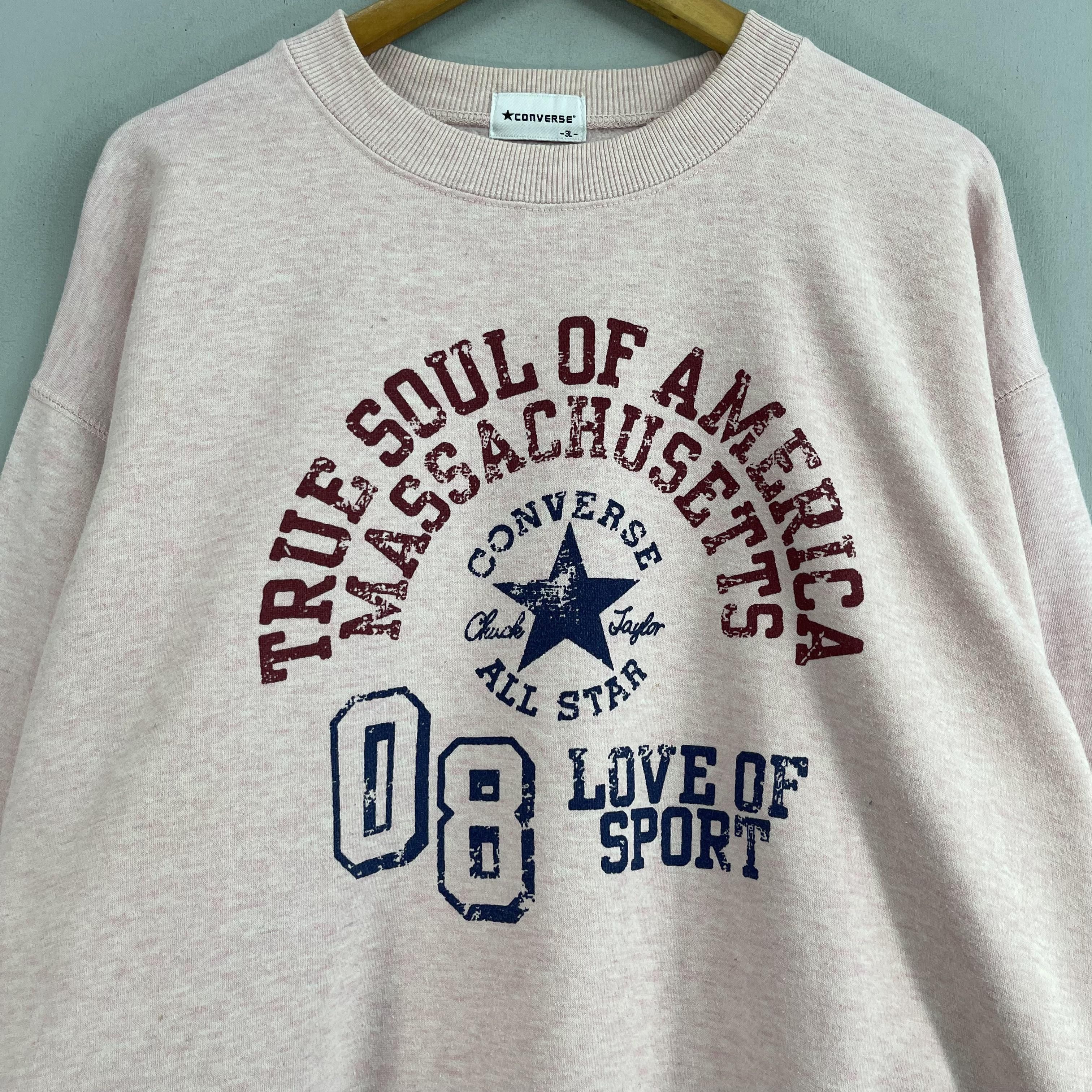 Converse × Vintage Vintage CONVERSE All Star Big Logo Spellout Baggy Sweatshirt Size US XXL / EU 58 / 5 - 2 Thumbnail