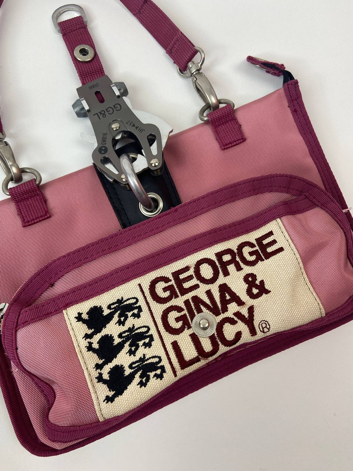 George Gina & Lucy Okinawa Punk Pink Nylon Shoulder Bag Y2K Utility RareHandbag Size ONE SIZE - 7 Thumbnail