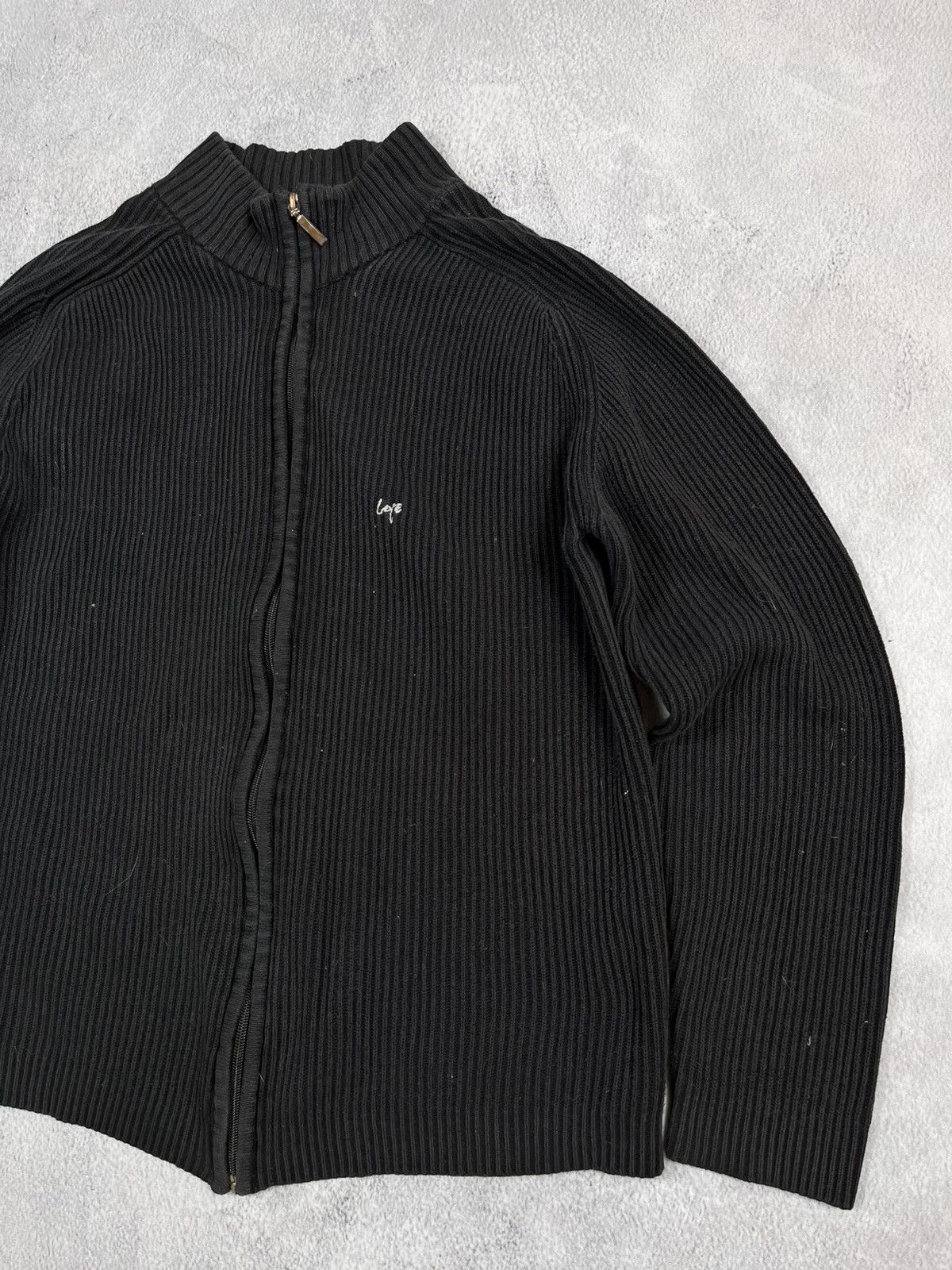 Japanese Brand × Vintage Vintage Y2K faded zip up ribbed sweater 00s style size M Size US M / EU 48-50 / 2 - 3 Thumbnail