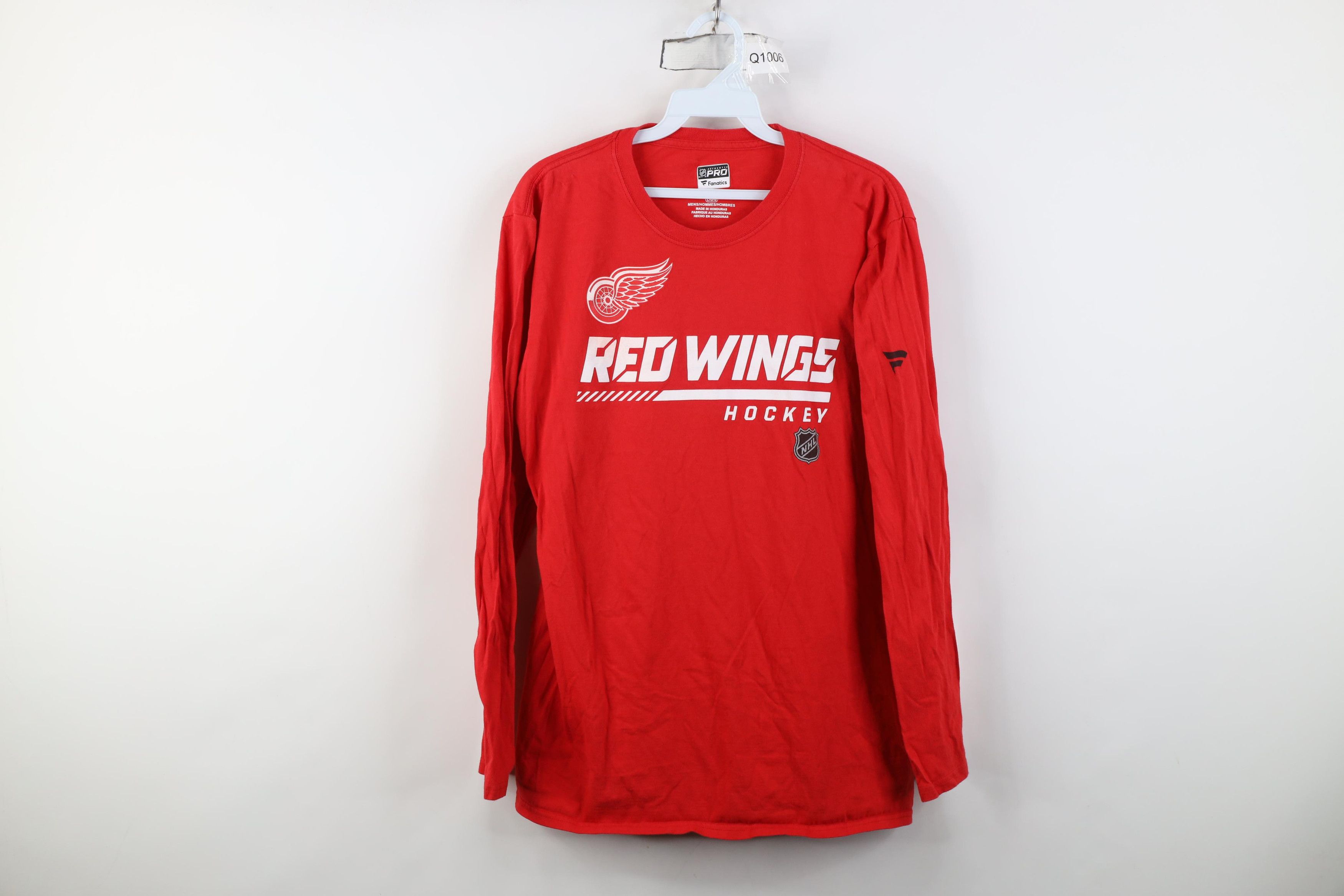 Vintage Fanatics Authentic Pro Red Wings Hockey Long Sleeve T-Shirt Size US L / EU 52-54 / 3 - 1 Thumbnail