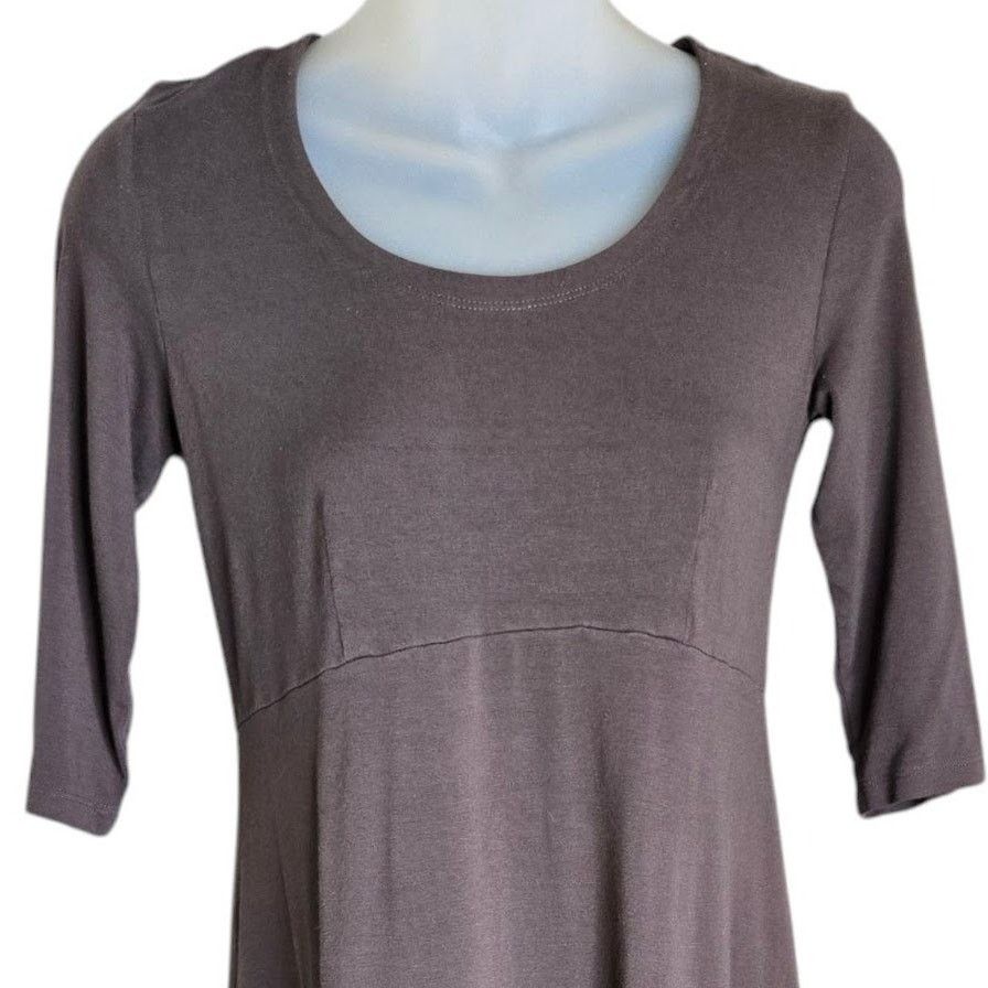 Eileen Fisher Eileen Fisher Petite Knit Dress Size XS Brown Rayon Stretch Size XS / US 0-2 / IT 36-38 - 2 Thumbnail