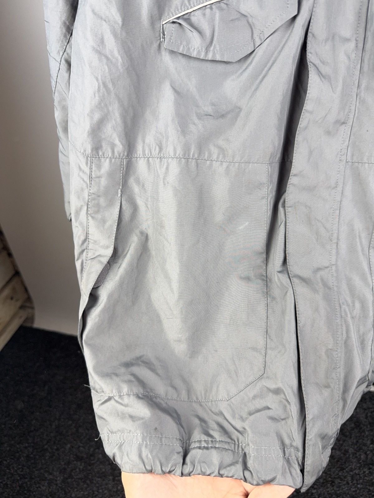 Nike × Vintage 00s Nike Air gray Tactical Jacket Utility Y2K Cyber Style Size US S / EU 44-46 / 1 - 7 Thumbnail