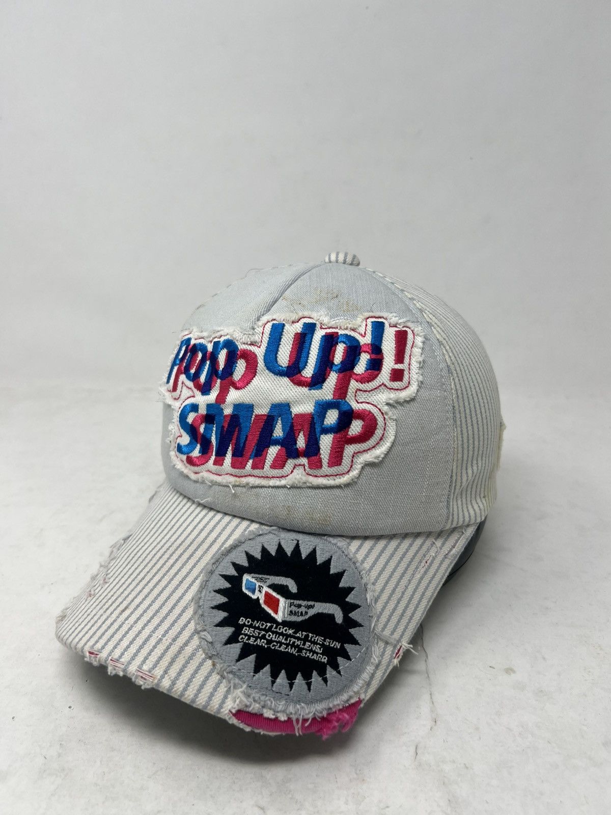 Harley Davidson Y2k J-Pop SMAP "Pop Up!" Distressed Hat Size ONE SIZE - 1 Thumbnail