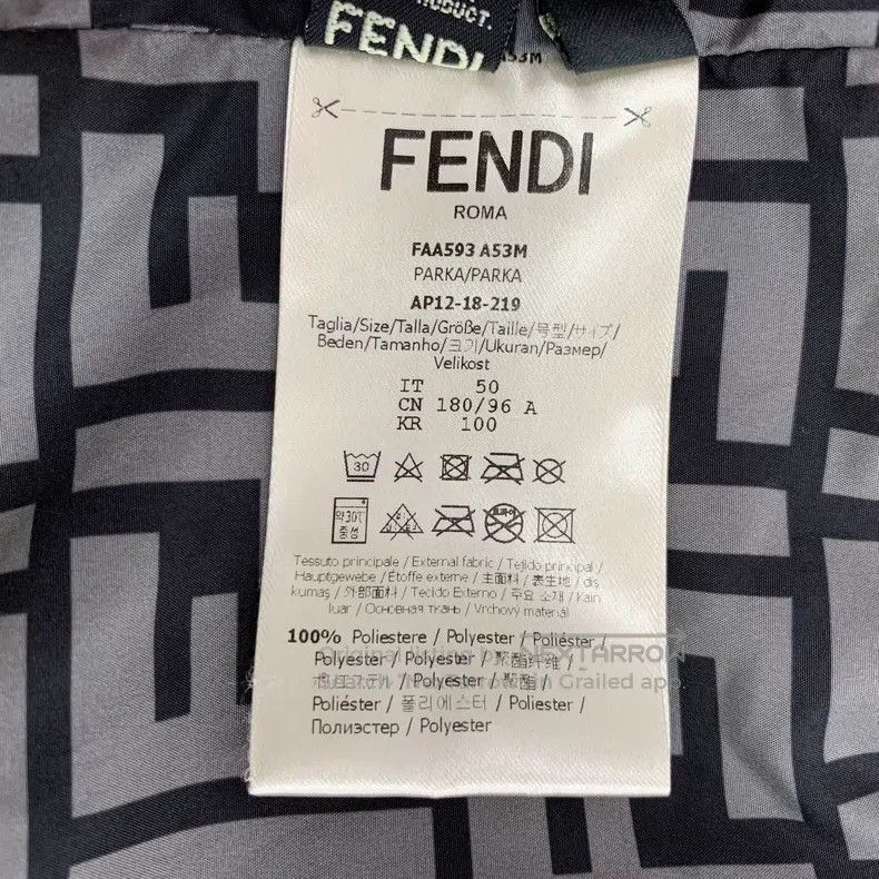 Fendi Fendi Black Lining Logo Full Print Hooded Long Sleeve Down Size US M / EU 48-50 / 2 - 7 Thumbnail