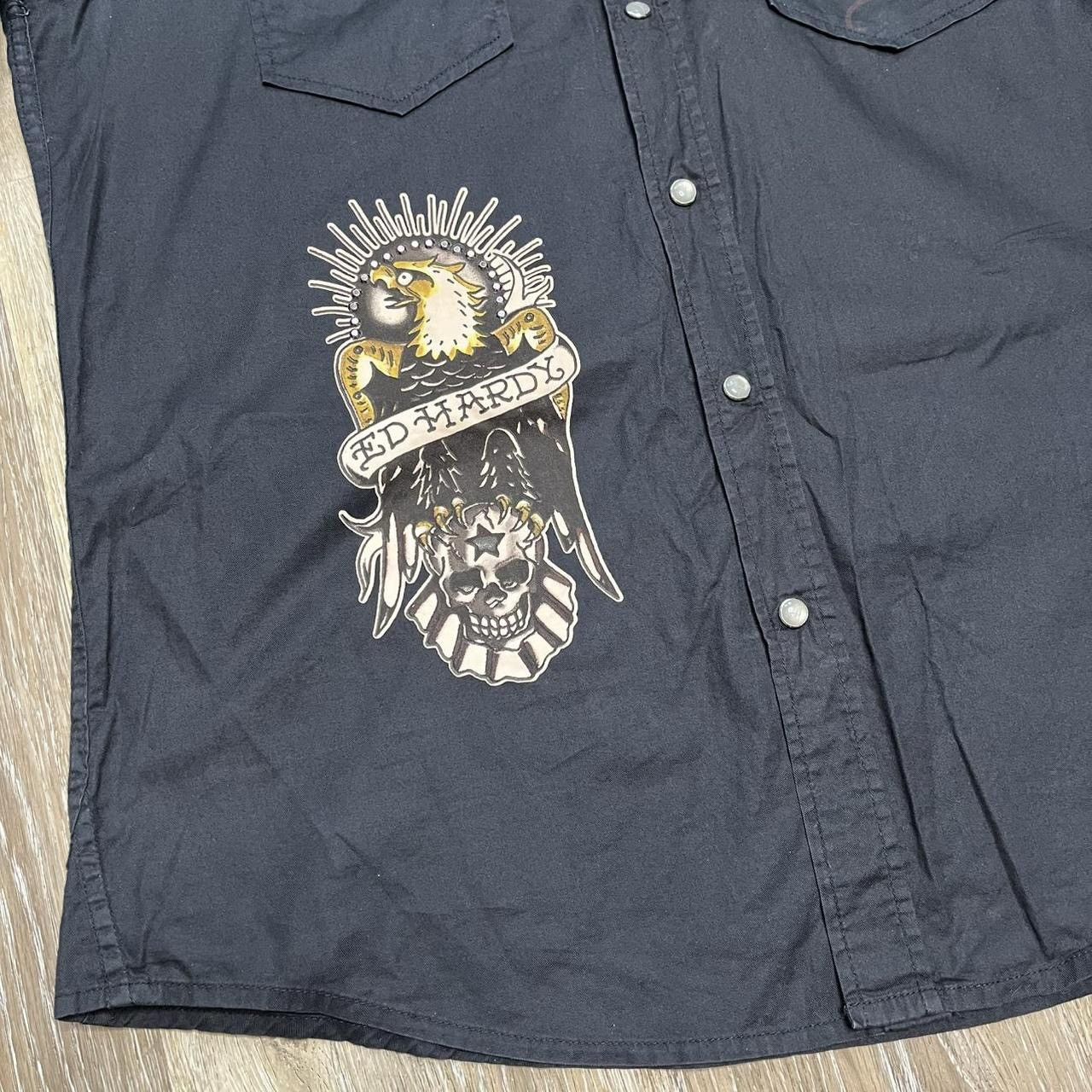 Ed Hardy × Vintage y2k ed hardy rockstar button up Size US L / EU 52-54 / 3 - 6 Thumbnail