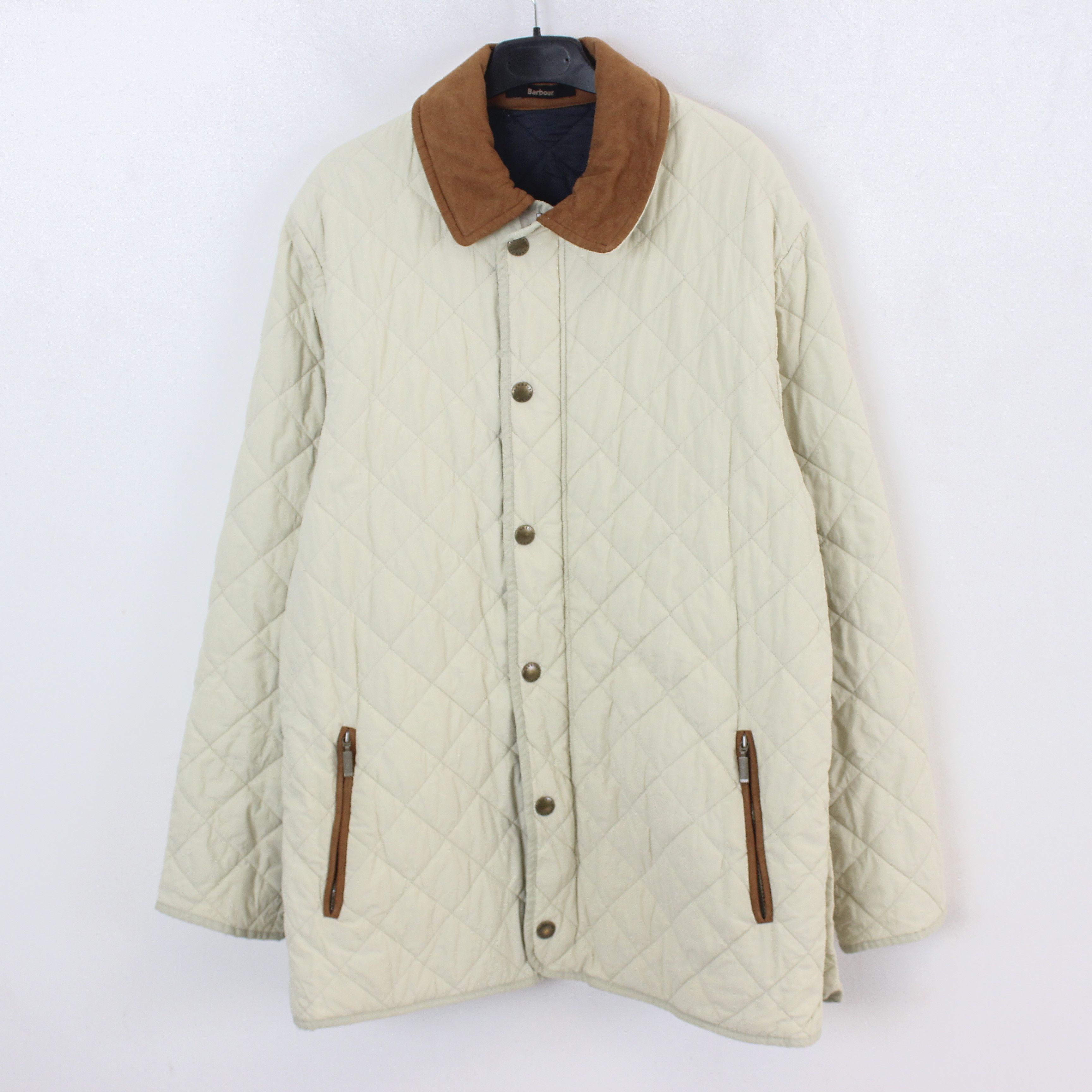 Barbour quilt jacket men L beige coat diamond zip country English Size US L / EU 52-54 / 3 - 1 Thumbnail