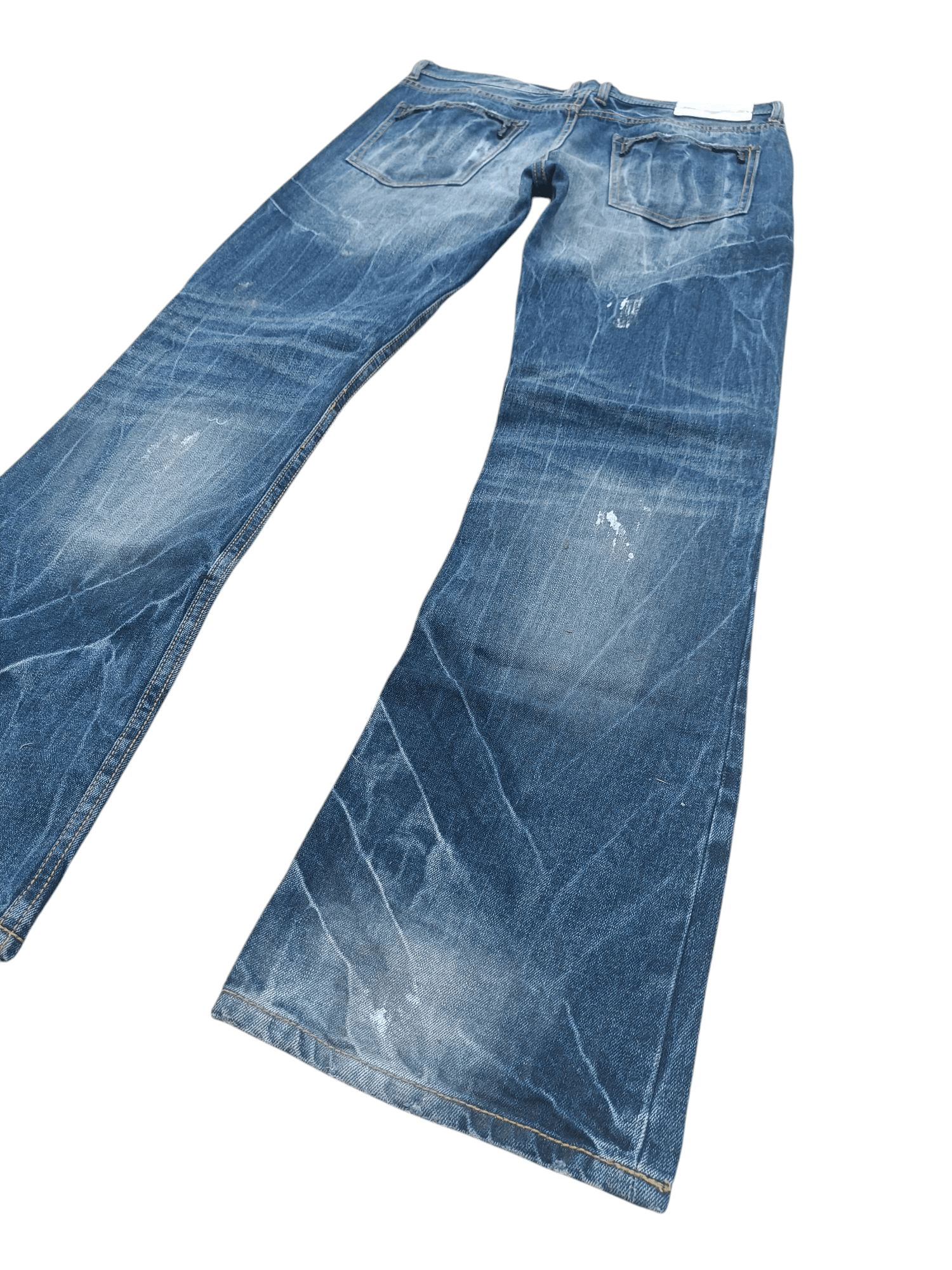 Japanese Brand × Seditionaries FIRE 🔥 Japanese Painted Faded Flare Stud Jeans 🔥 E065 Size US 34 / EU 50 - 16 Thumbnail