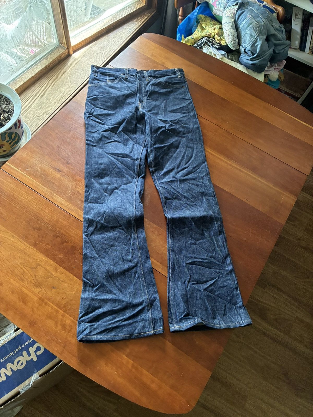 Vintage Vintage 60s cotton denim bell bottom flares Size US 32 / EU 48 - 1 Thumbnail