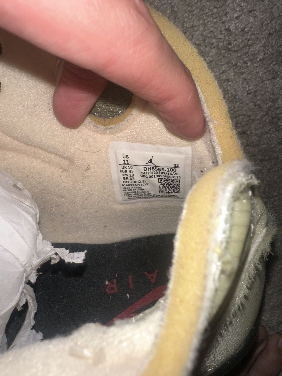 Jordan Brand × Off-White Jordan 5 Off White Sails Size US 11 / EU 44 - 3 Thumbnail