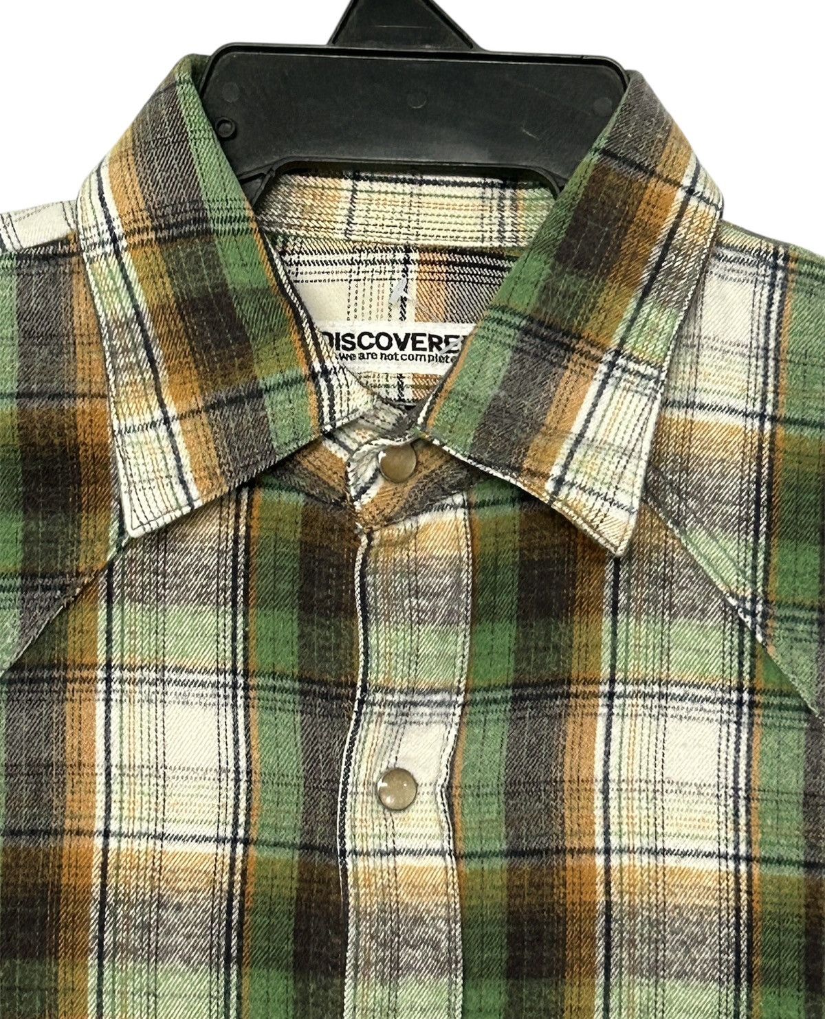 DISCOVERED × Japanese Brand × Vintage 💥NEED GONE💥DISCOVERED FLANNEL STONE BUTTON Size US M / EU 48-50 / 2 - 6 Thumbnail