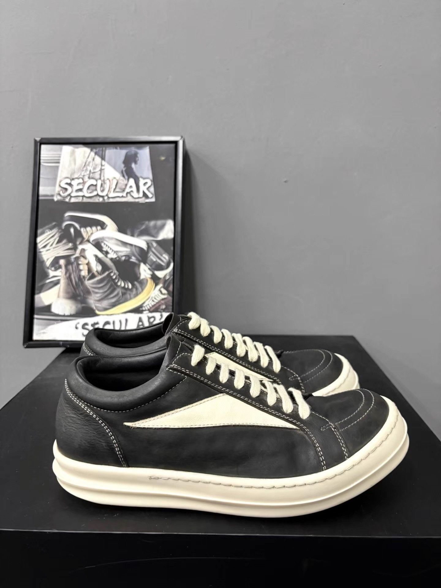 Rick Owens Rick Owens 24SS Leather Low-Top Infringement K34 Size US 7 / IT 37 - 4 Thumbnail
