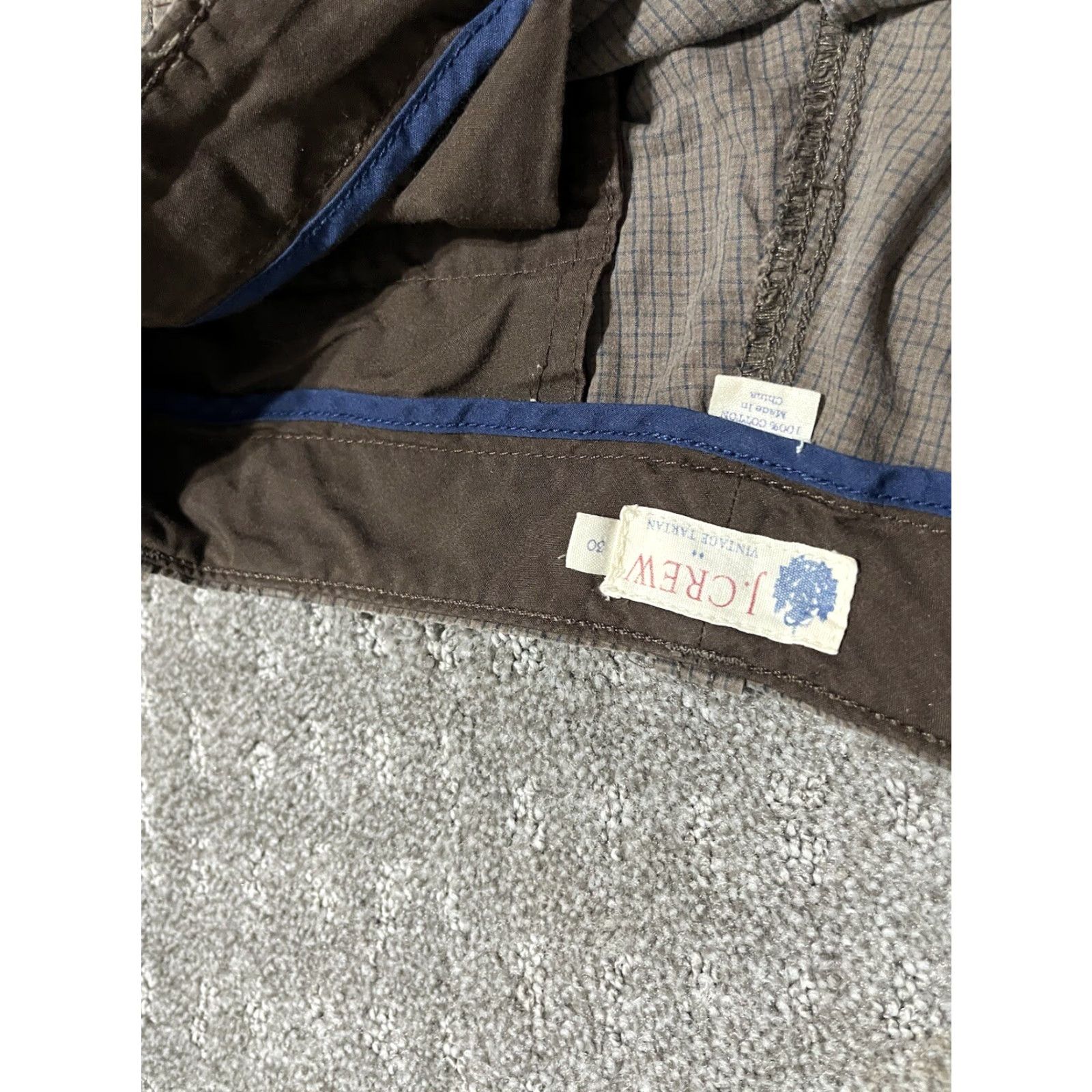 J.Crew J.CREW Cargo Shorts Brown Plaid Gingham 30 Men Size 30 Brown Cargo Shirts? Size US 30 / EU 46 - 3 Thumbnail