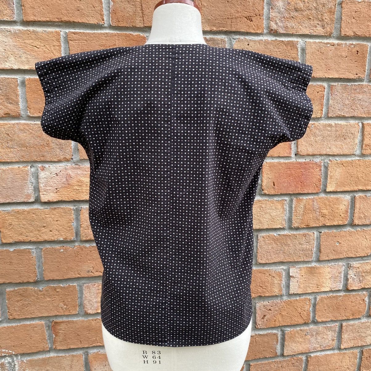 Kenzo KENZO Black Dot V-Neck Blouse Size M / US 6-8 / IT 42-44 - 4 Thumbnail