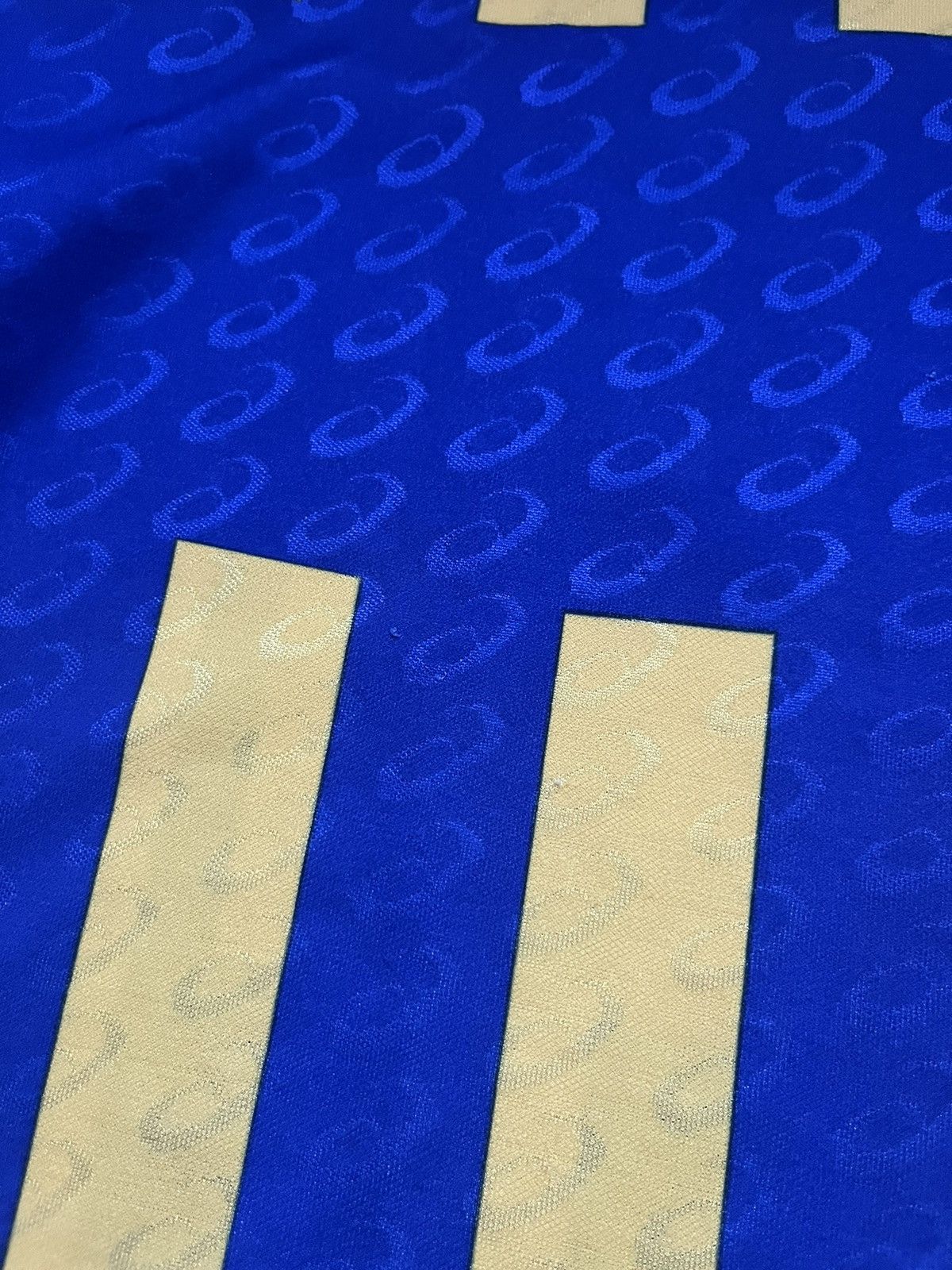 Asics Vintage Asics Monogram Longsleeve Jersey Yellow/Blue Size US XL / EU 56 / 4 - 5 Thumbnail