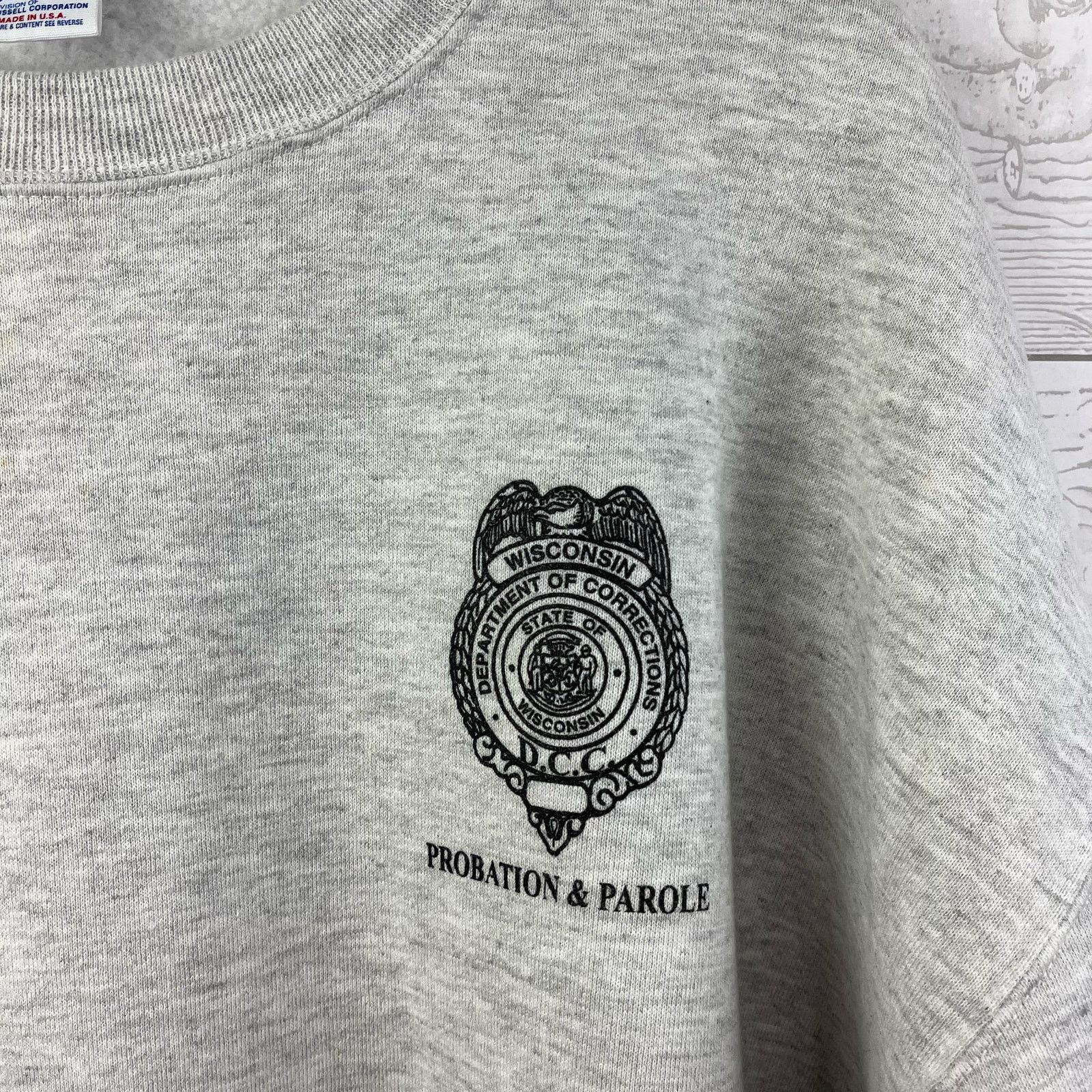 Jerzees Vintage 1997 Wisconsin Department of Corrections Sweater XL Size XL / US 12-14 / IT 48-50 - 2 Thumbnail