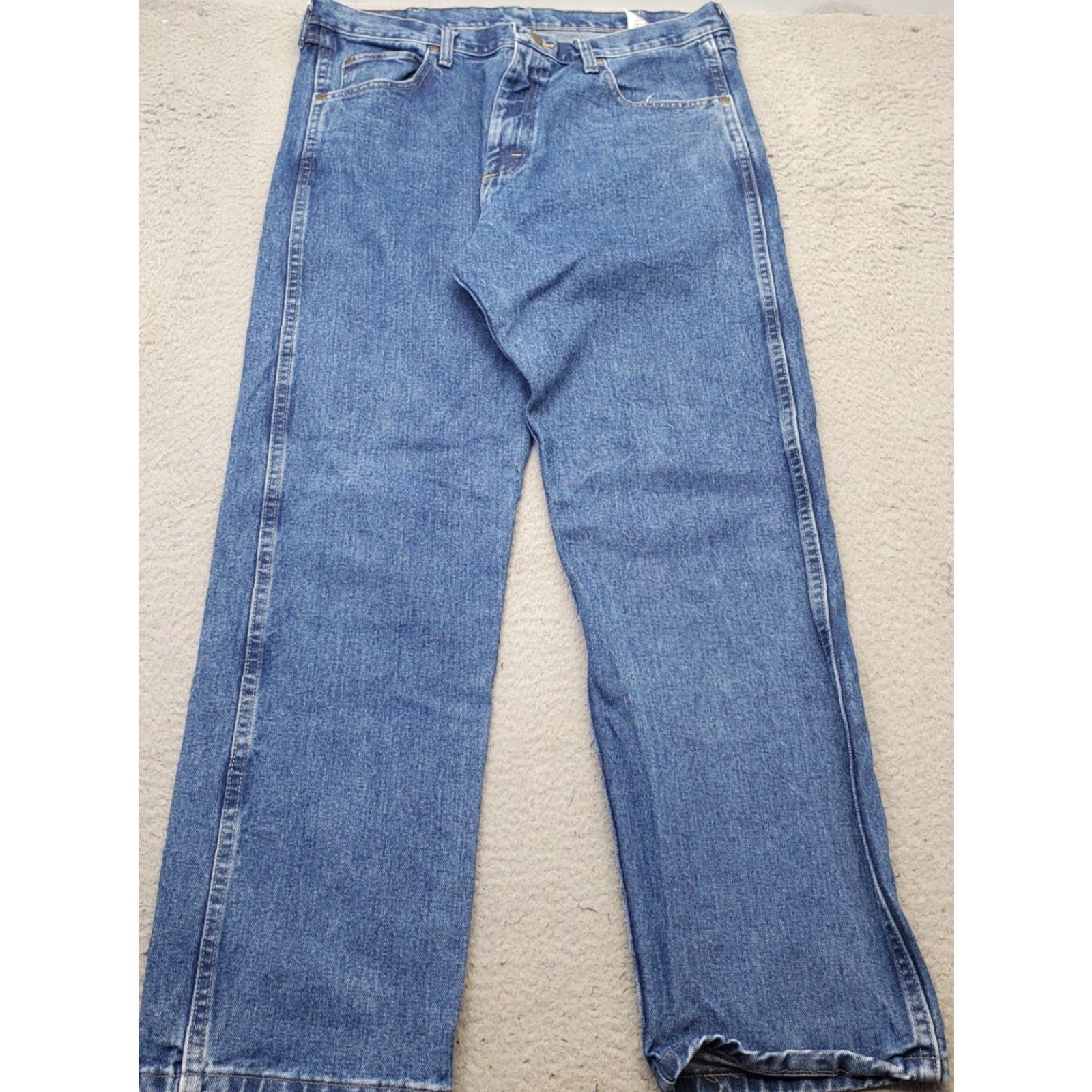 Wrangler Wrangler Mens Jeans 36 Blue Denim Rugged Wear Work Straight Relaxed Fit 1035001AL Regular Size 36 Blue Denim Mens Jeans Size US 36 / EU 52 - 2 Thumbnail