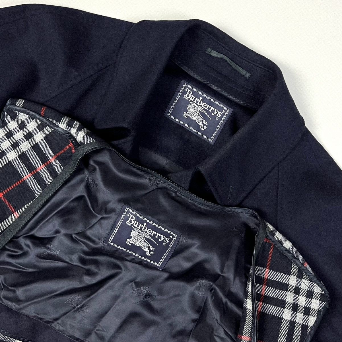 Burberry × Vintage Vintage Auth Men’s BURBERRYS Logo Wool Luxury Coat Jacket Size US M / EU 48-50 / 2 - 14 Thumbnail