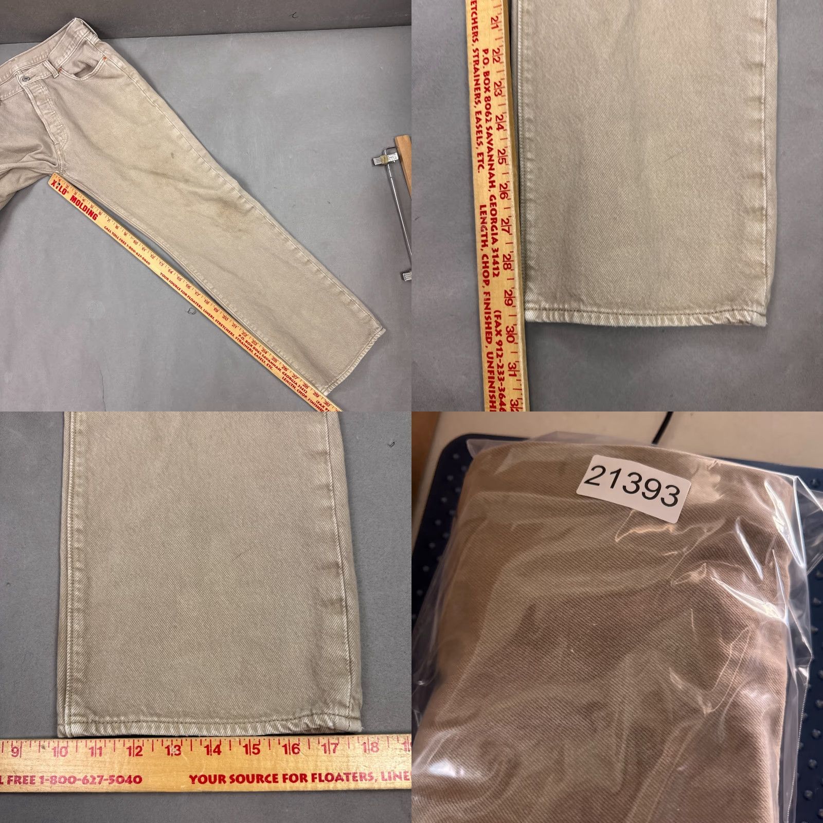 Levi's Levi's 501 Jeans Mens 34x30 Denim Brown Button Fly Distressed Work Straight Classic 5-Pocket Regular Size Type Jeans Mens Brown Size US 34 / EU 50 - 10 Thumbnail