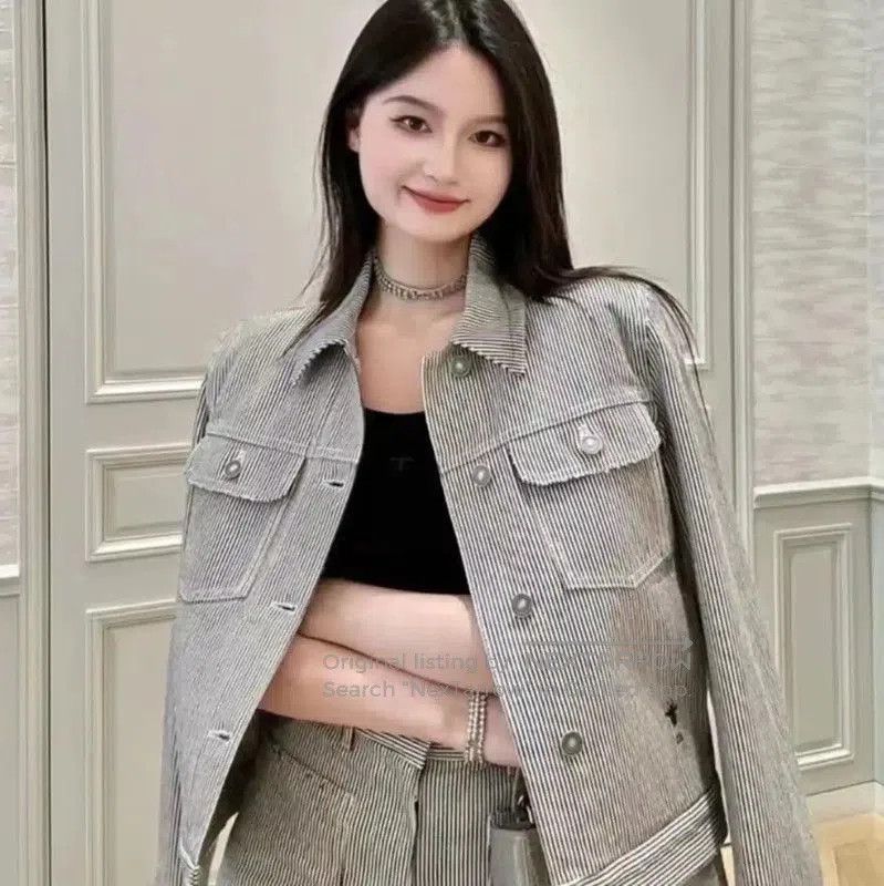 Dior Dior Women's Striped Cotton Jacket in Size S . Size S / US 4 / IT 40 - 9 Thumbnail